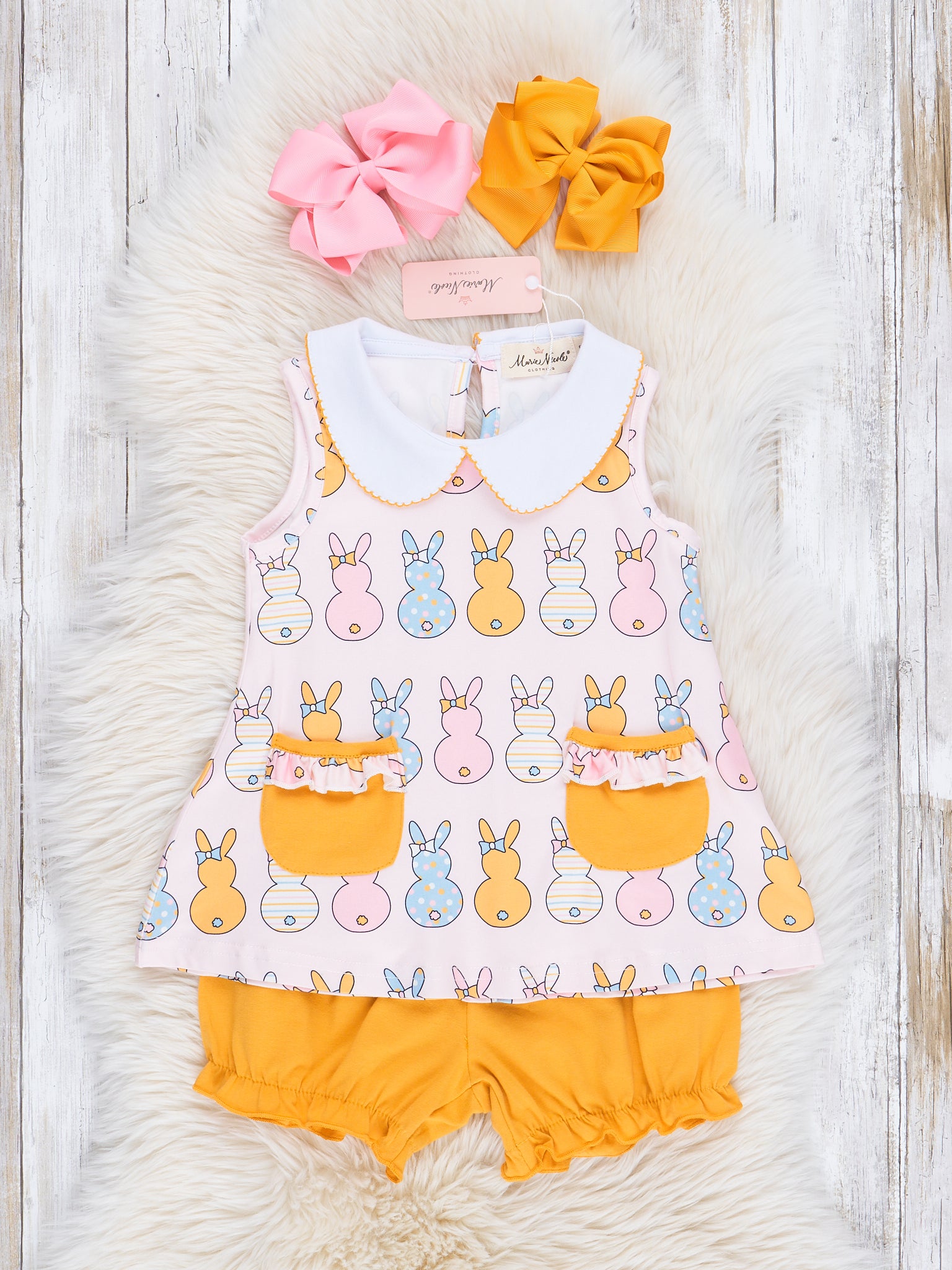 Pink Golden Bunny Surprise Outfit - Marie Nicole Clothing