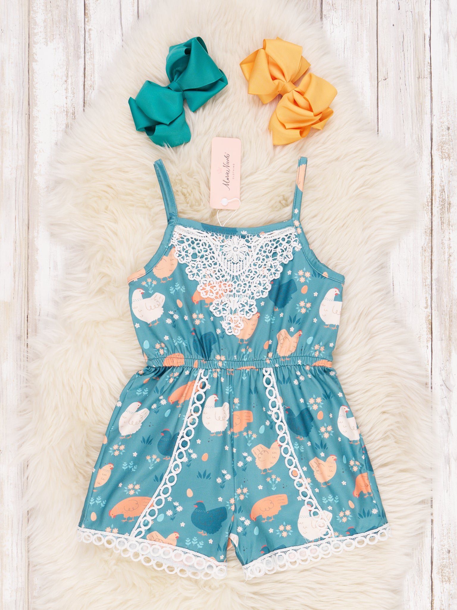 Summer Chickens Lace Jumpsuit - Marie Nicole Clothing