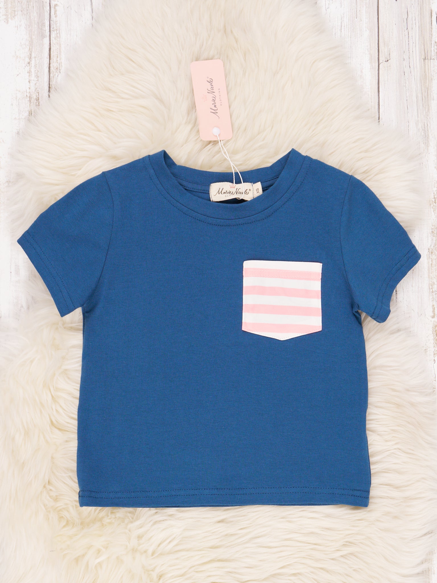 Pink Stripe Pocket Shirt - Marie Nicole Clothing