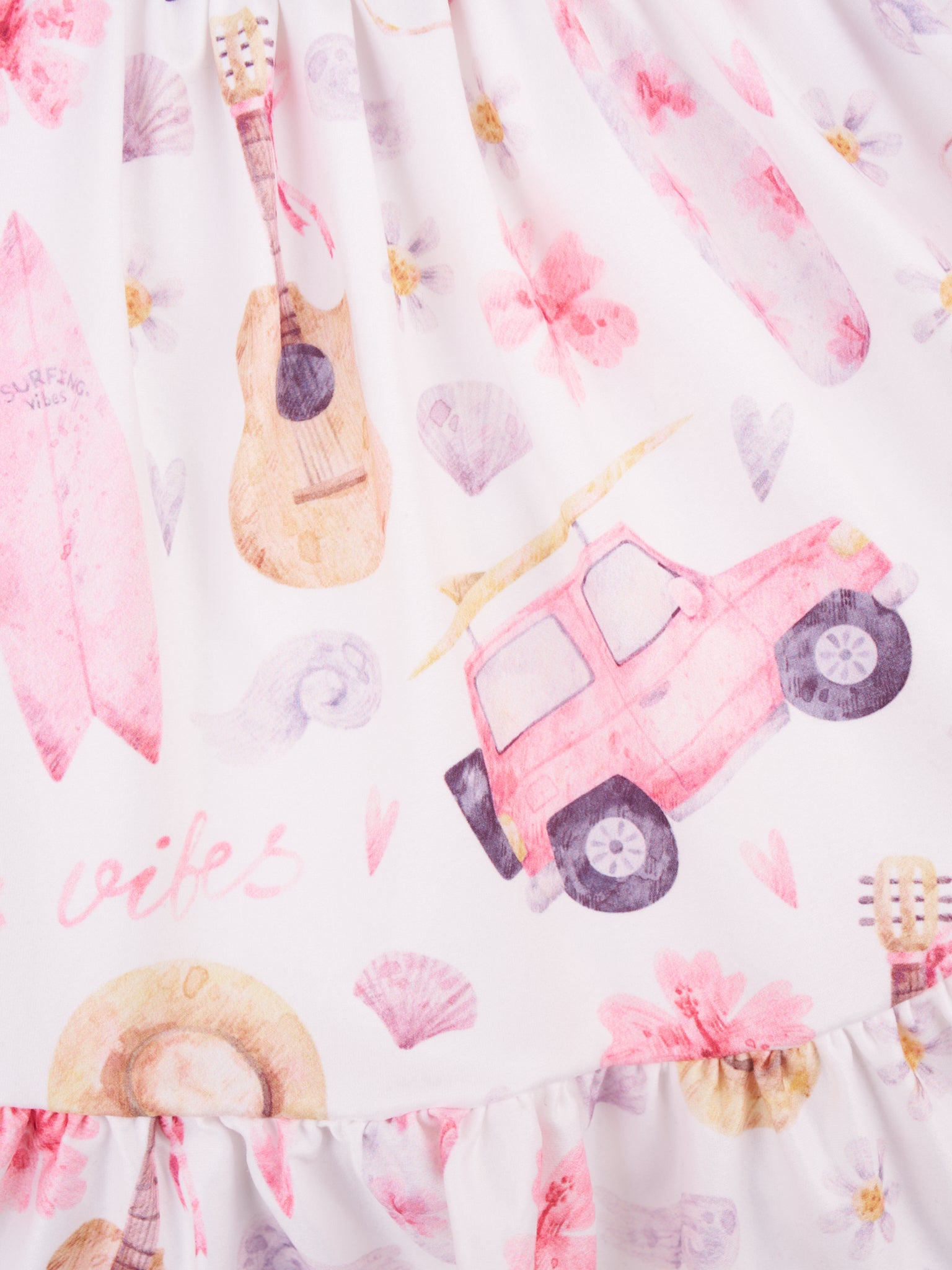 Surf Board Ruffle Dress - Marie Nicole Clothing