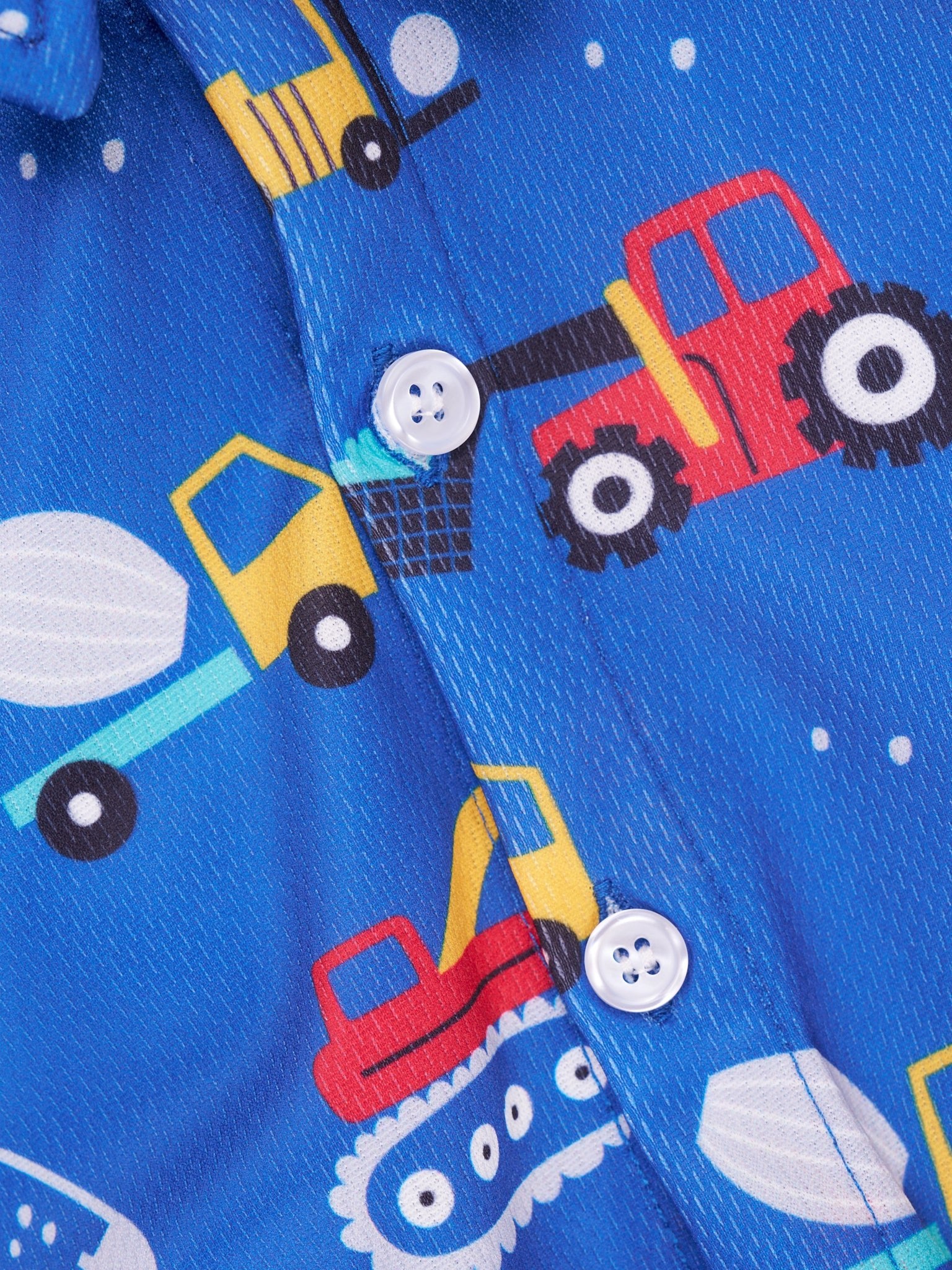 Royal Blue Construction Polo Romper - Marie Nicole Clothing