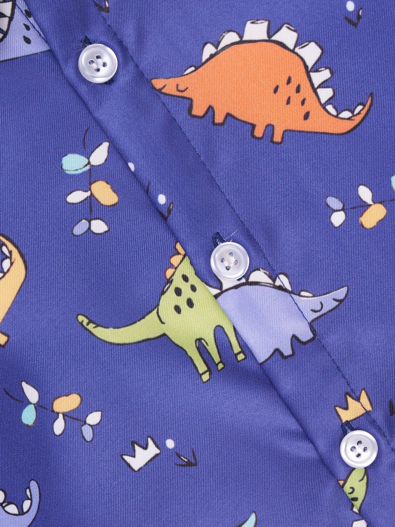 Dark Blue Dinosaur Polo - Marie Nicole Clothing