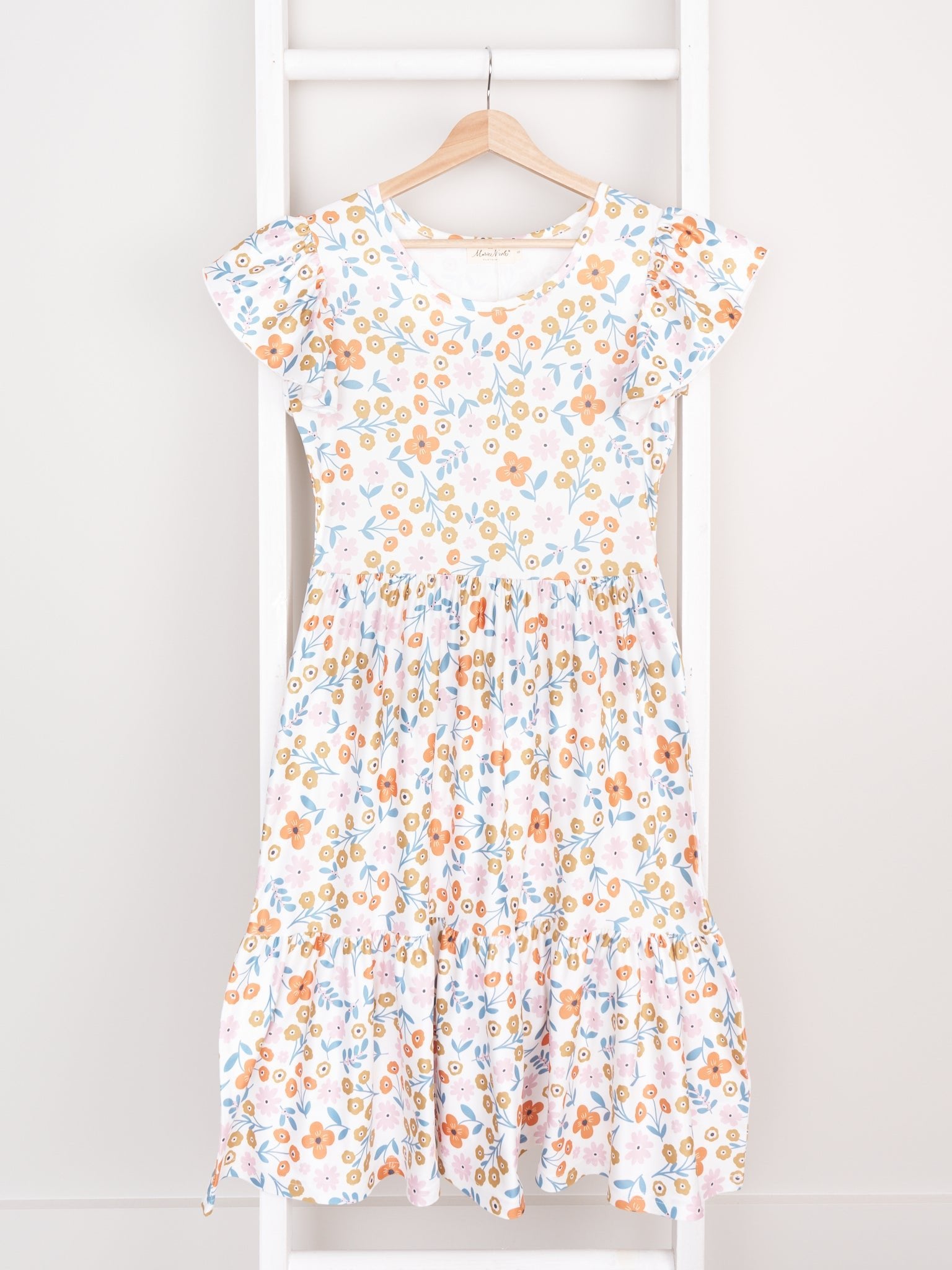 Mom & Me Stripes & Floral Ruffle Dress - Marie Nicole Clothing