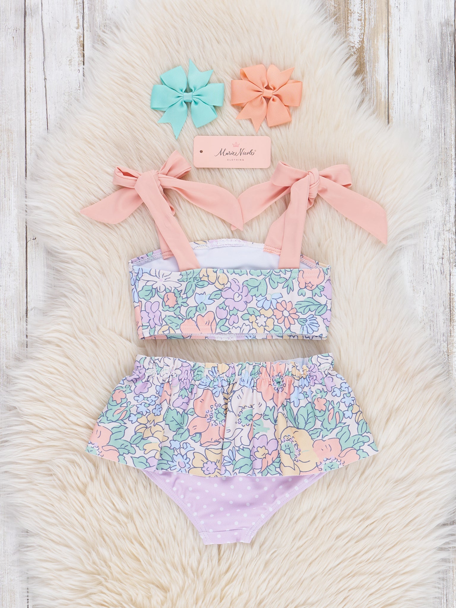 Canna Lilly Doodles Tie Swimsuit - Marie Nicole Clothing