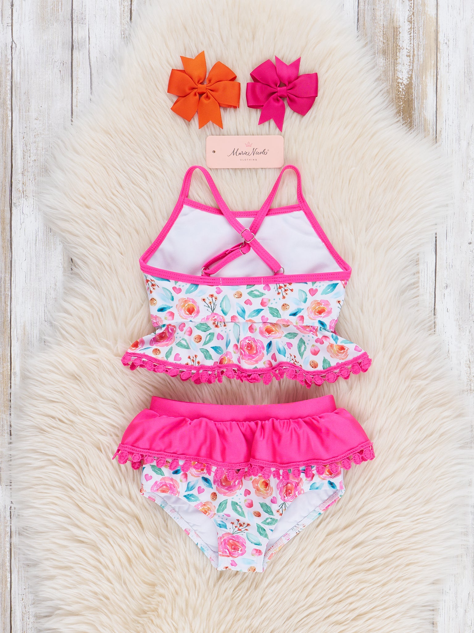 Zinnia Garden Ruffle Swimsuit - Marie Nicole Clothing