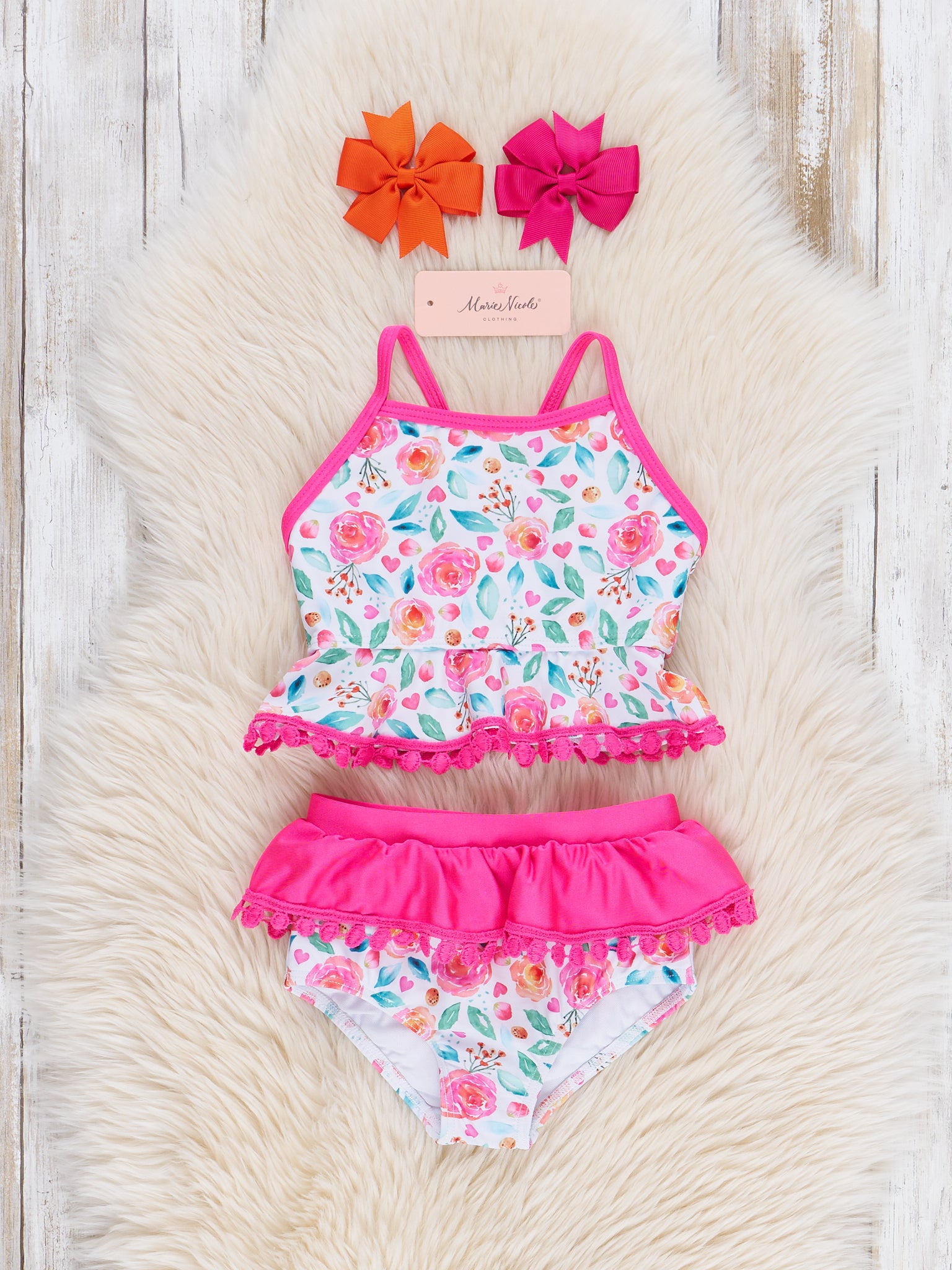 Zinnia Garden Ruffle Swimsuit - Marie Nicole Clothing