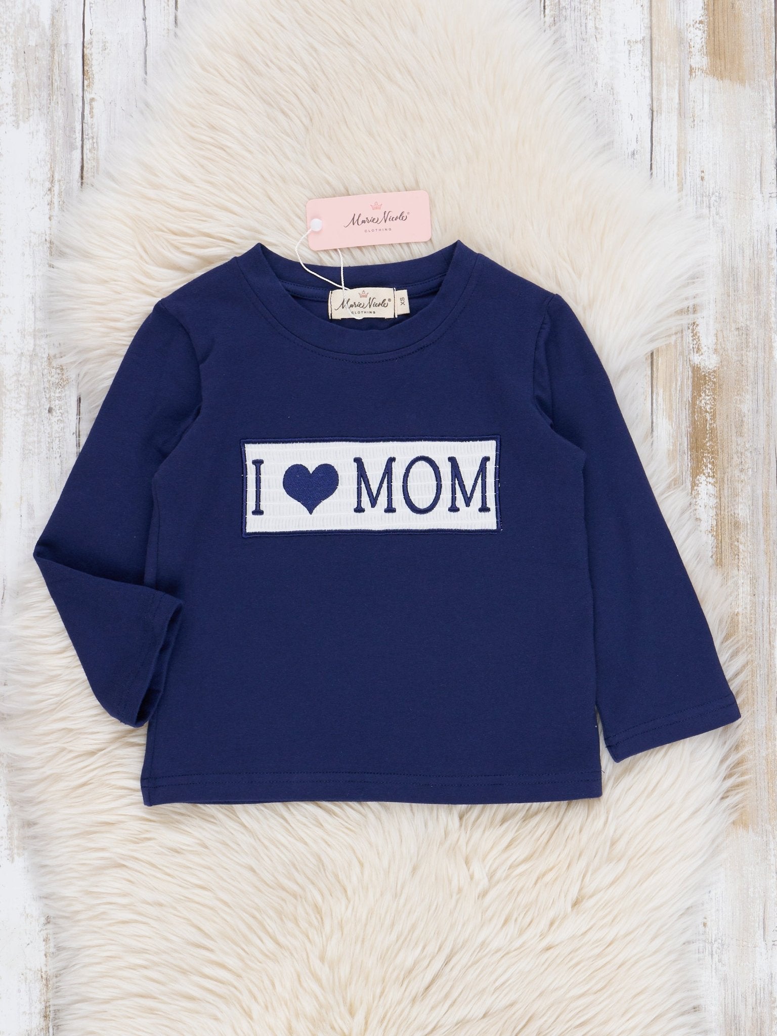 Navy Blue Family Love Shirt - Marie Nicole Clothing