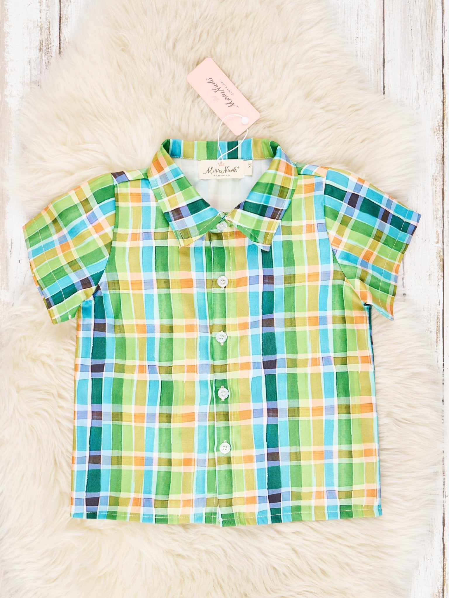 Summer Plaid Polo - Marie Nicole Clothing