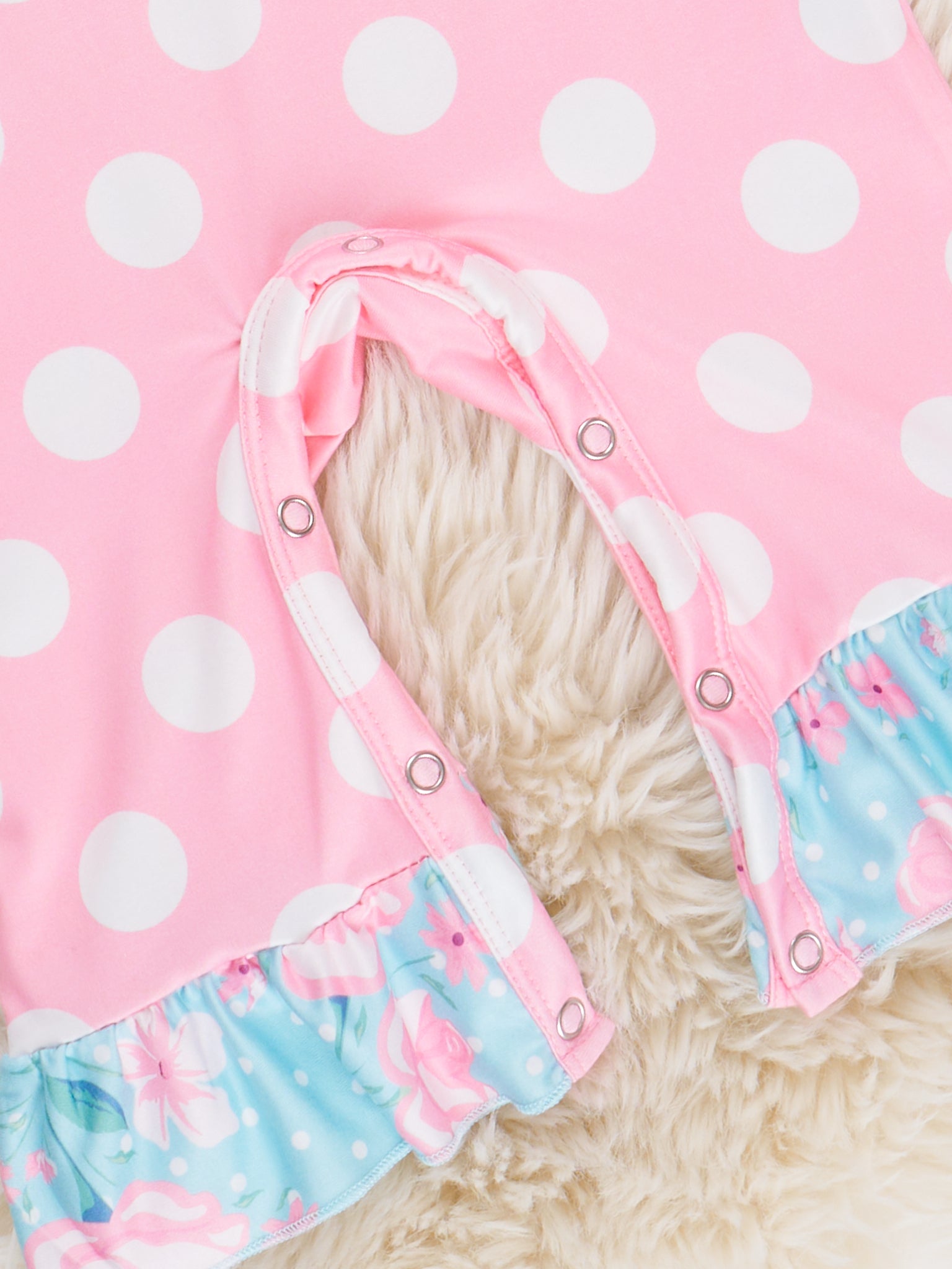 Gingham Polka Dot Garden Ruffle Romper - Marie Nicole Clothing