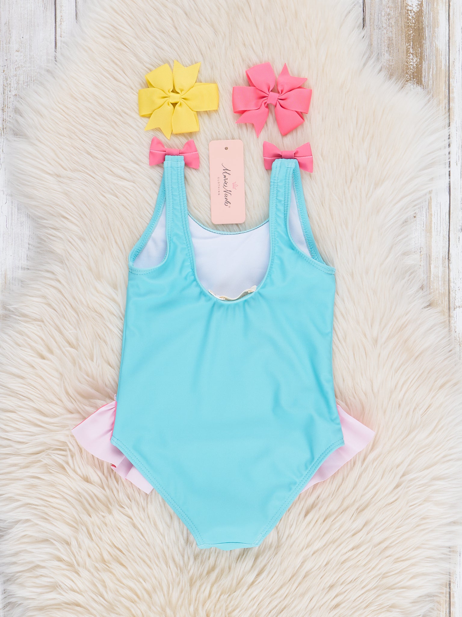 Flamingo Feathers Ruffle Swimsuit - Marie Nicole Clothing