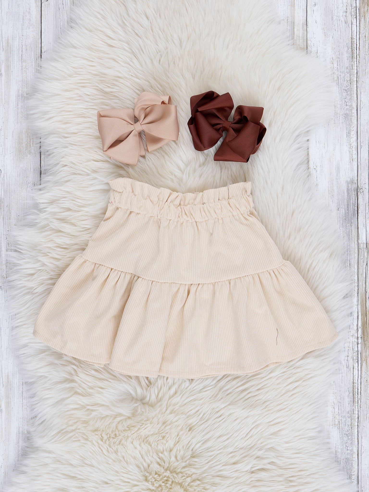 Brown Embroidered Turkey Ruffle Outfit - Marie Nicole Clothing