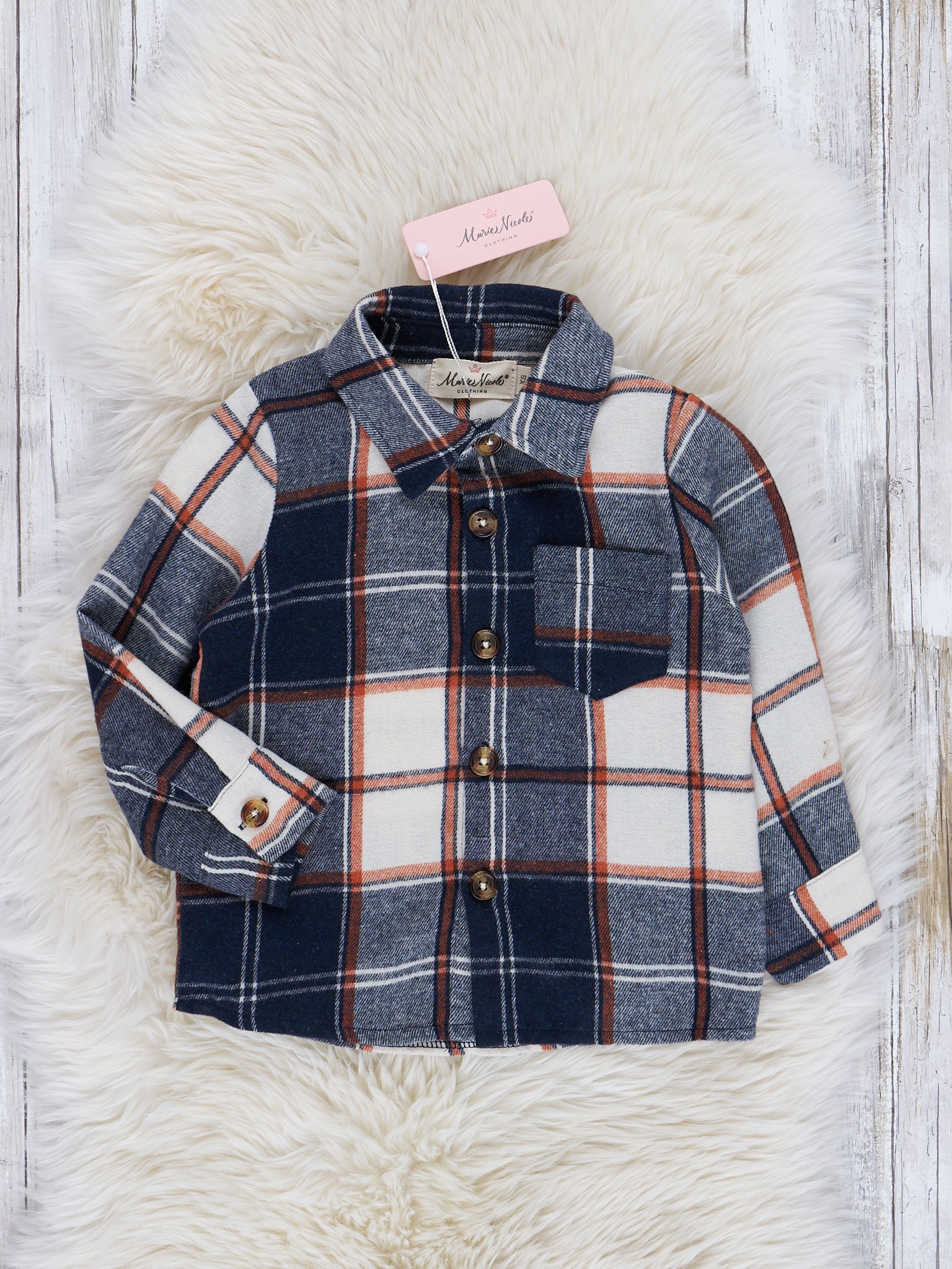 Mom & Me Autumnal Plaid Belted Tunic & Button Up Shirt - Marie Nicole Clothing