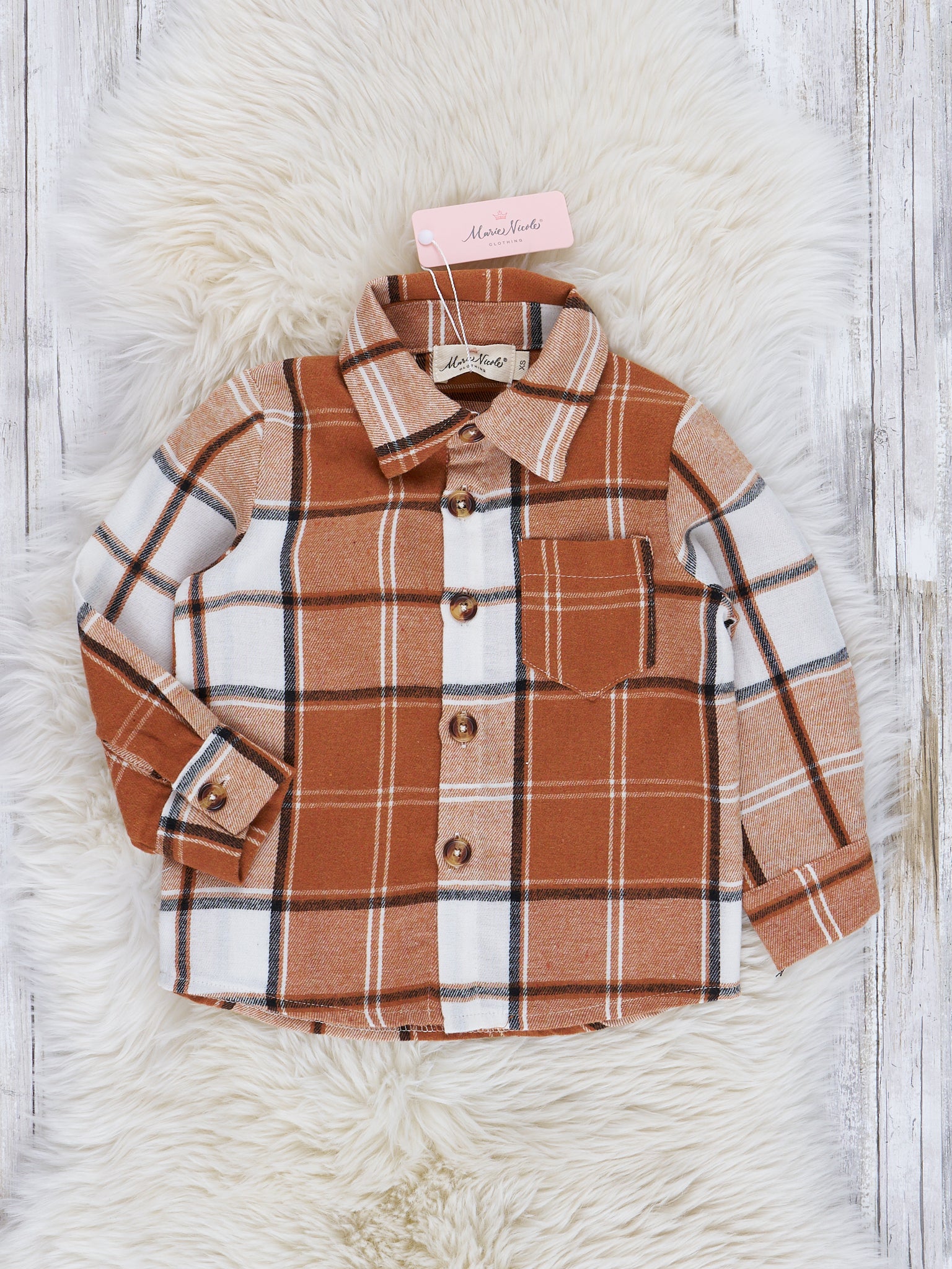 Mom & Me Autumnal Plaid Belted Tunic & Button Up Shirt - Marie Nicole Clothing