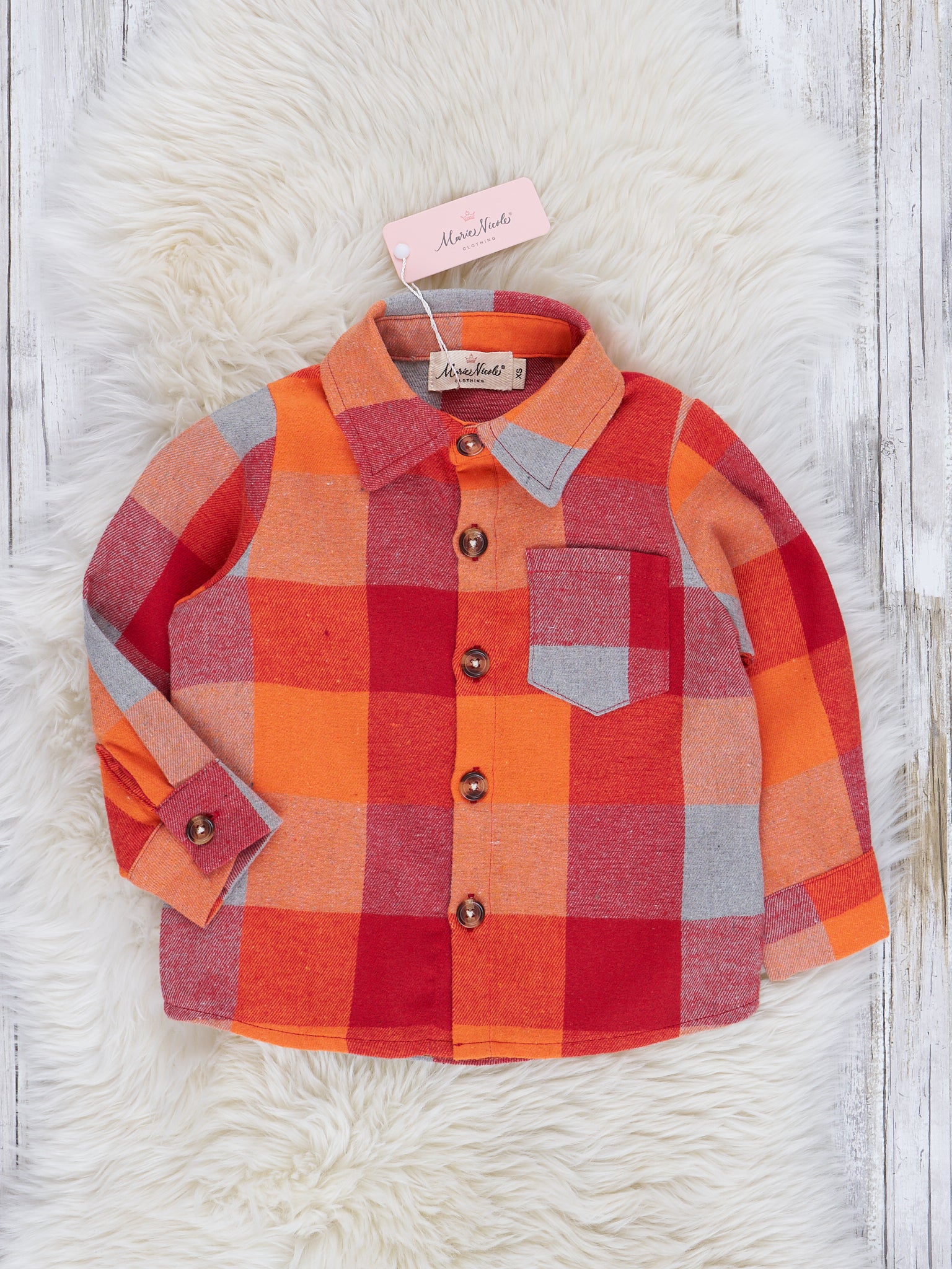 Mom & Me Autumnal Plaid Belted Tunic & Button Up Shirt - Marie Nicole Clothing