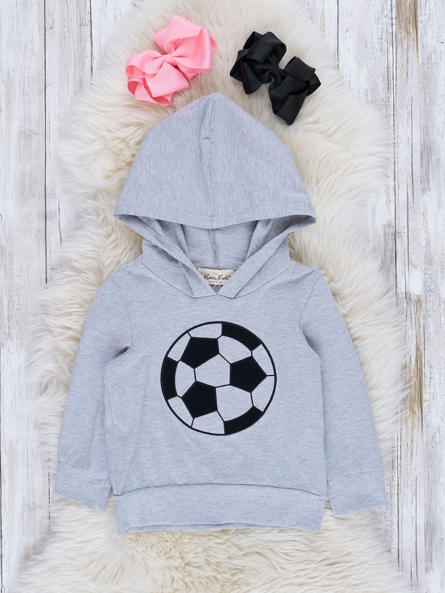 Grey & Pink Soccer Princess Tulle Outfit - Marie Nicole Clothing