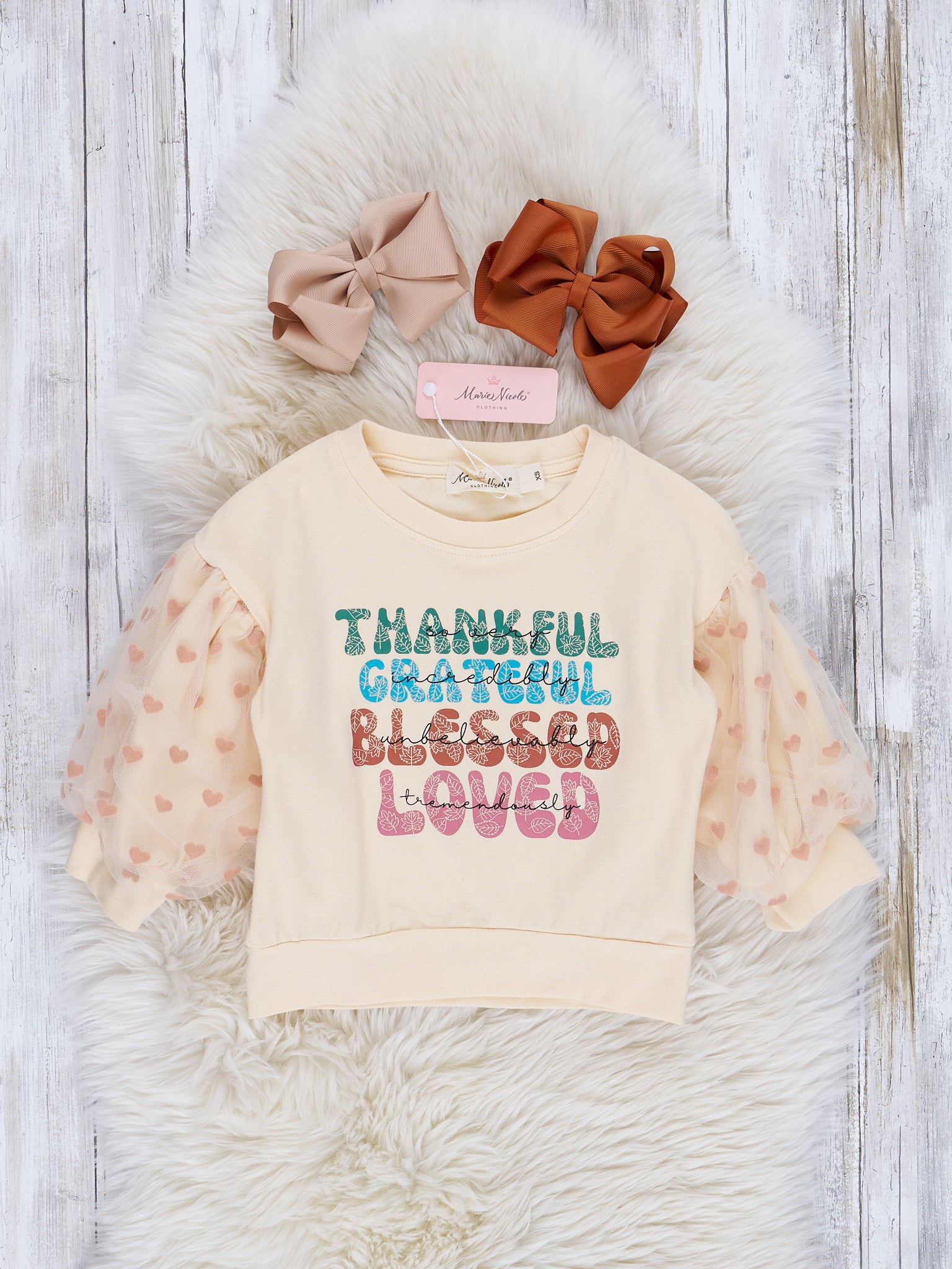 Cream & Sepia "Thankful" Suede Skirt Outfit - Marie Nicole Clothing