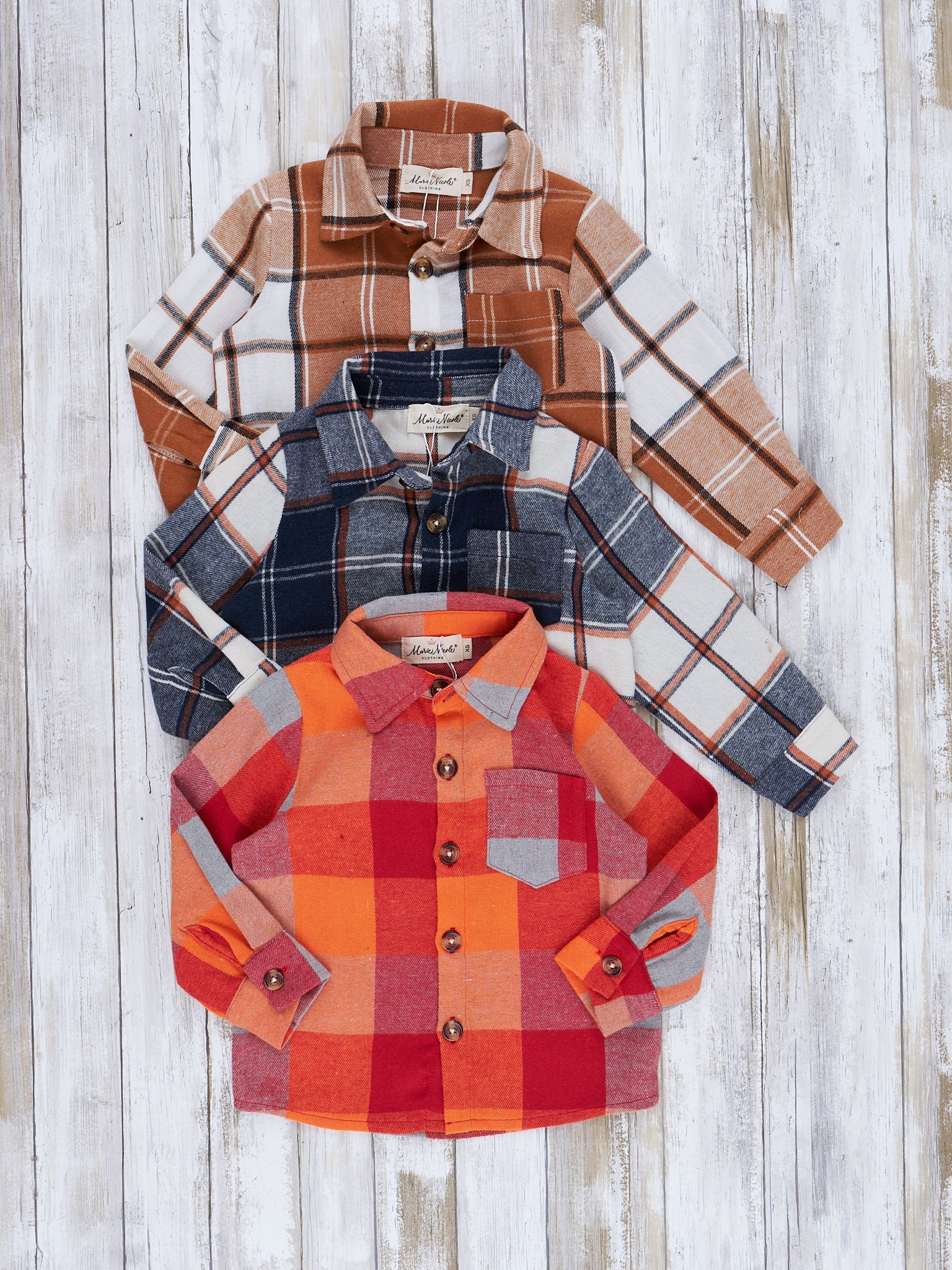 Mom & Me Autumnal Plaid Belted Tunic & Button Up Shirt - Marie Nicole Clothing