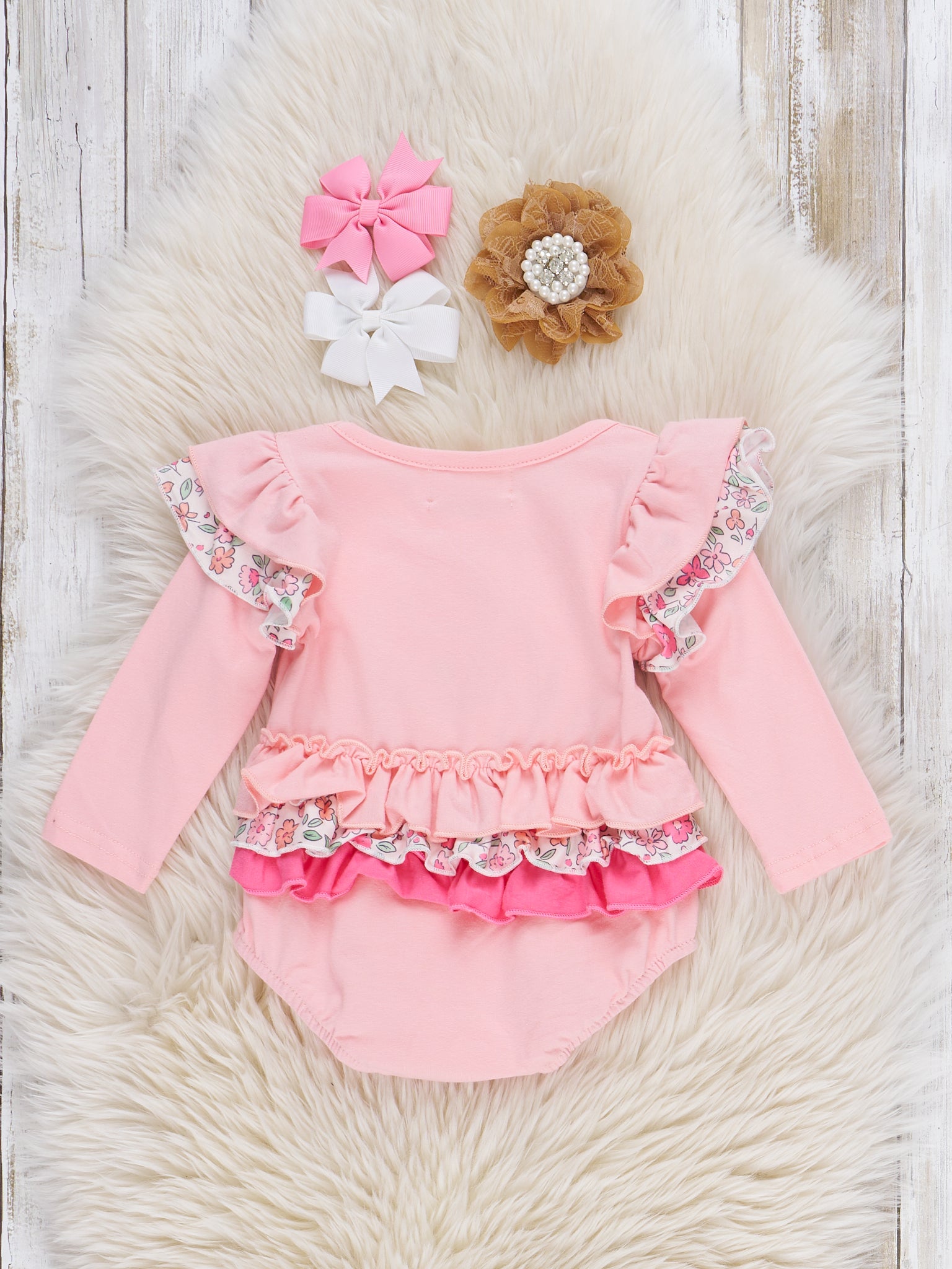 Gingerbread Dolly Embroidered Bubble Romper - Marie Nicole Clothing