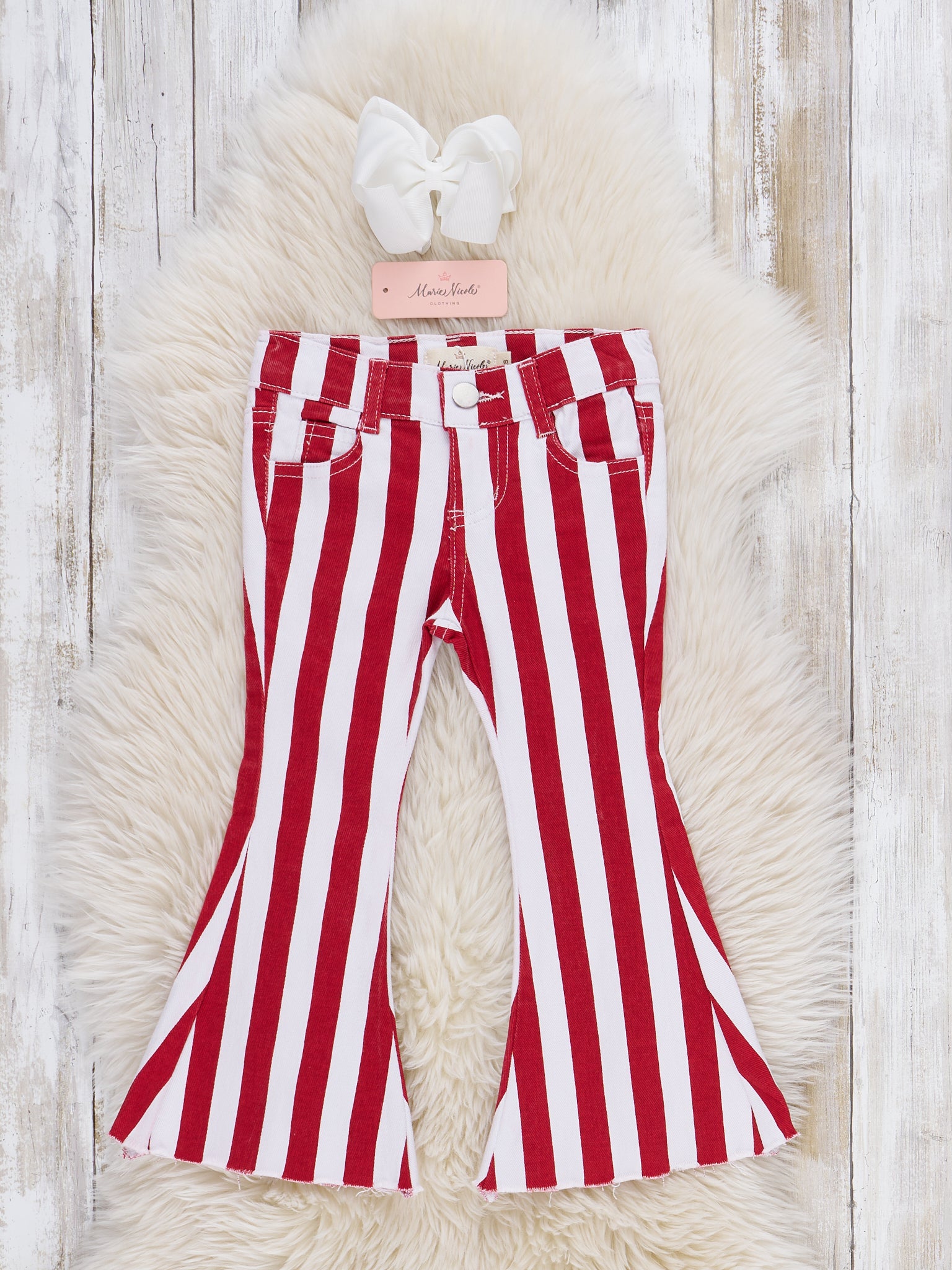 Peppermint Denim Bell Bottoms - Marie Nicole Clothing