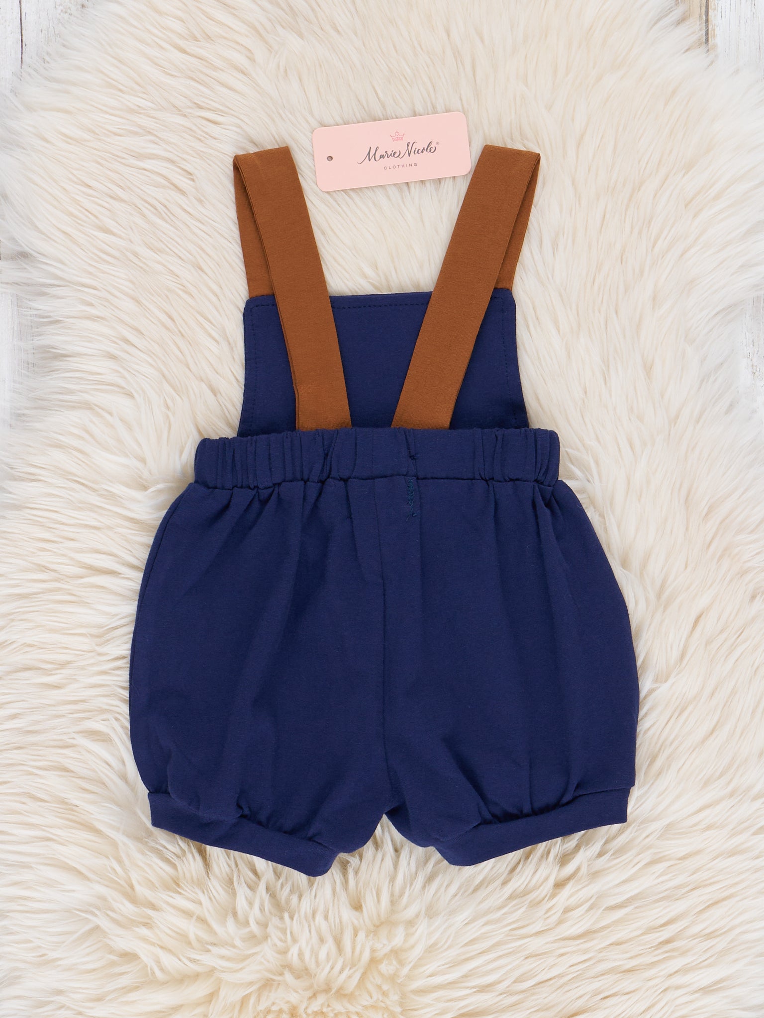 Pleated Overalls - Navy - Marie Nicole Clothing