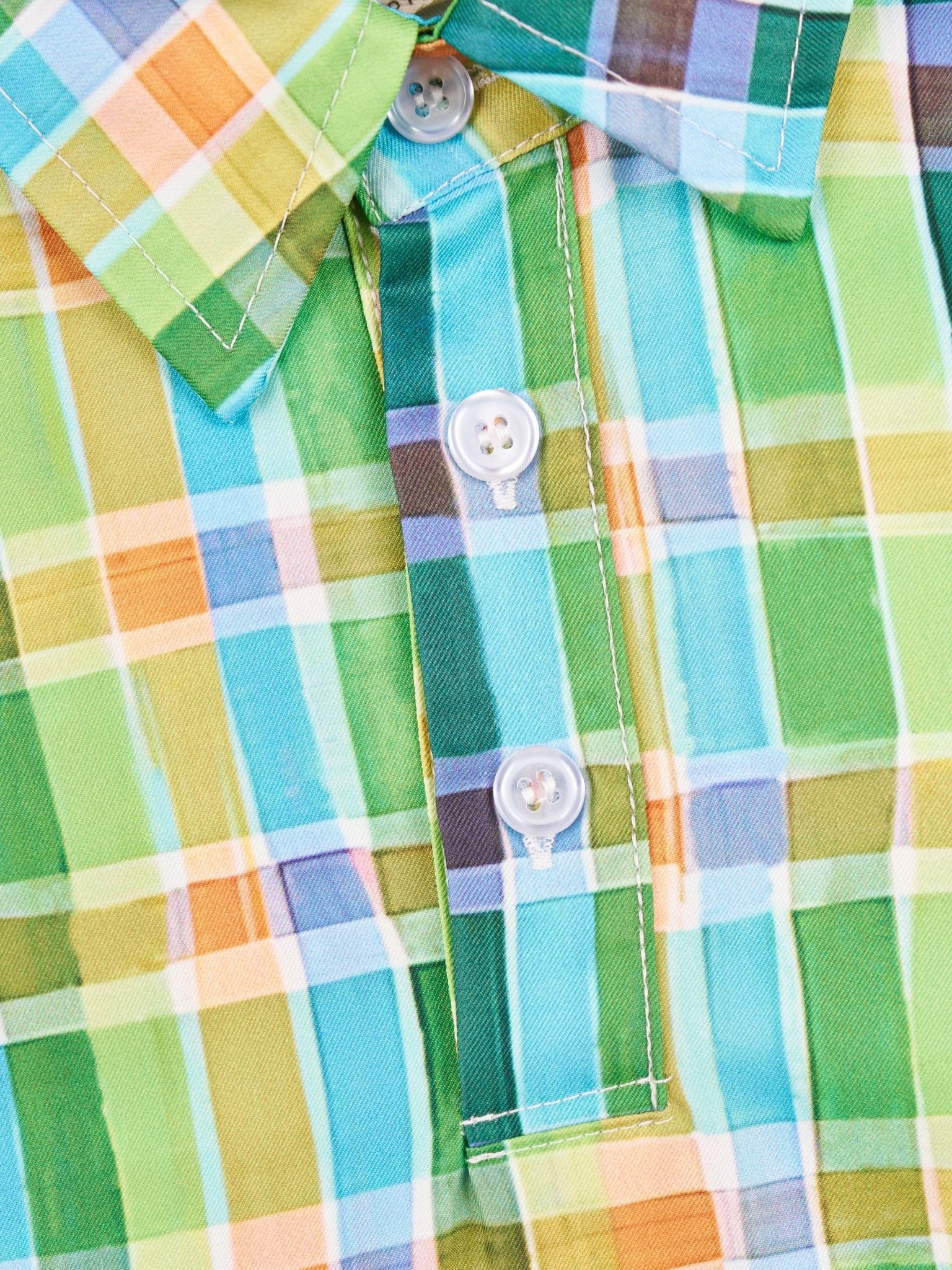 Summer Plaid Polo Romper - Marie Nicole Clothing