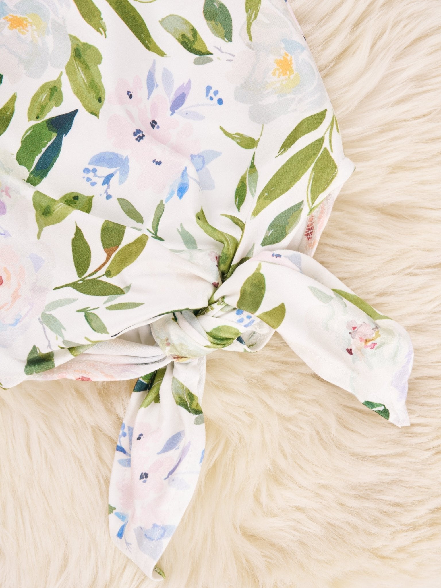 Watercolor Rose Ruffle Knot Gown - Marie Nicole Clothing