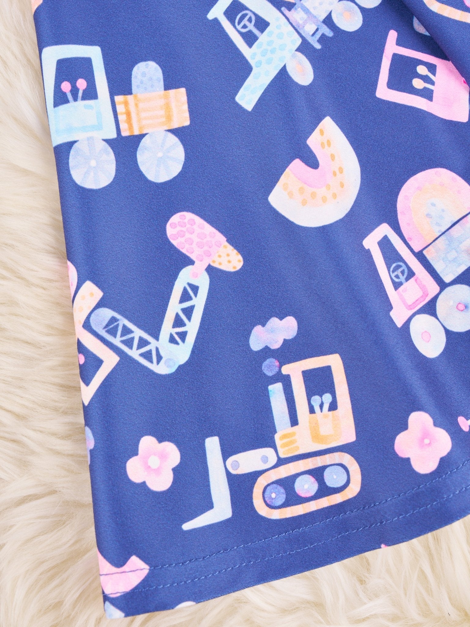 Navy Excavator Swing Dress - Marie Nicole Clothing