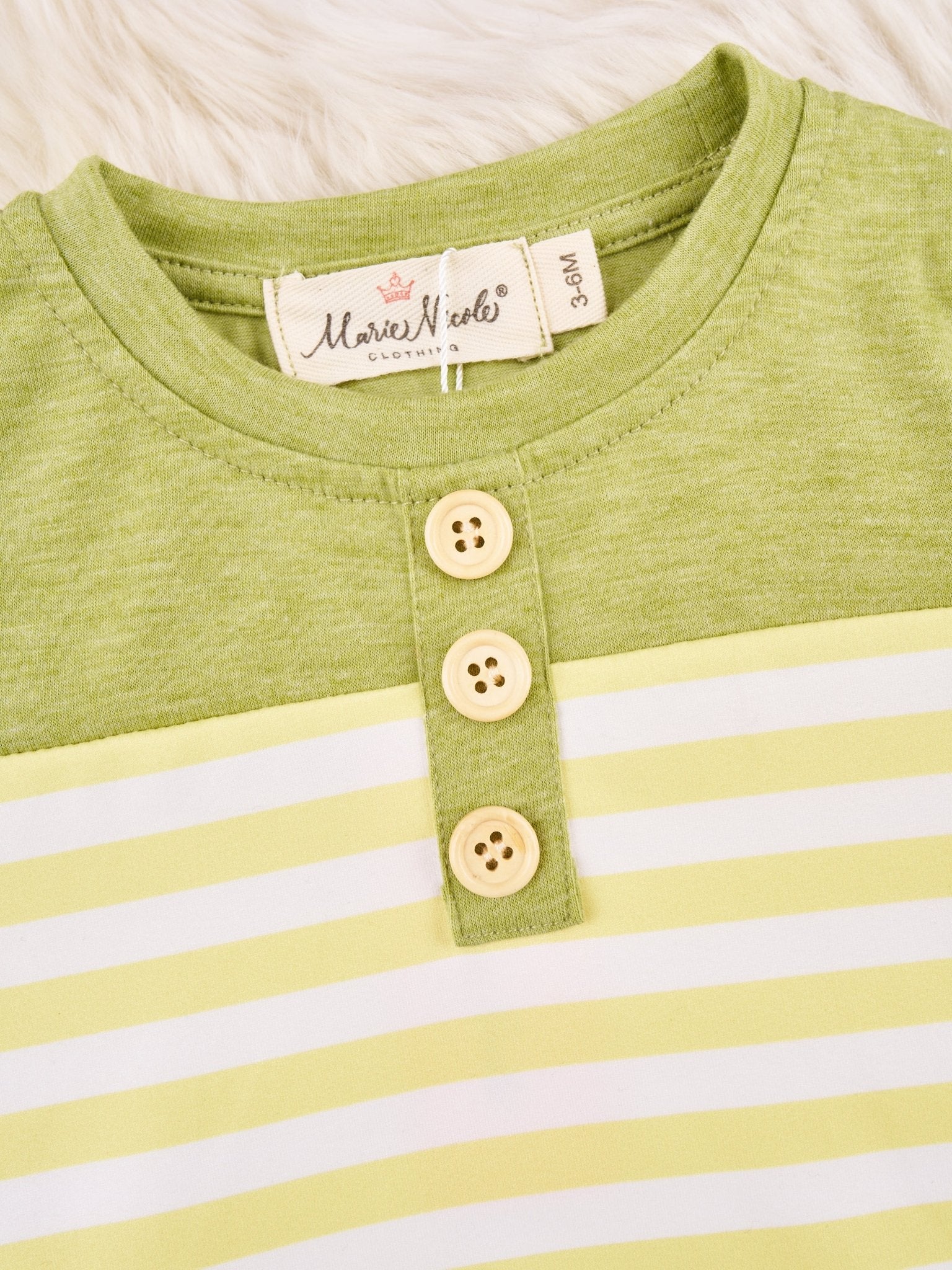 Yellow Stripe Romper - Marie Nicole Clothing