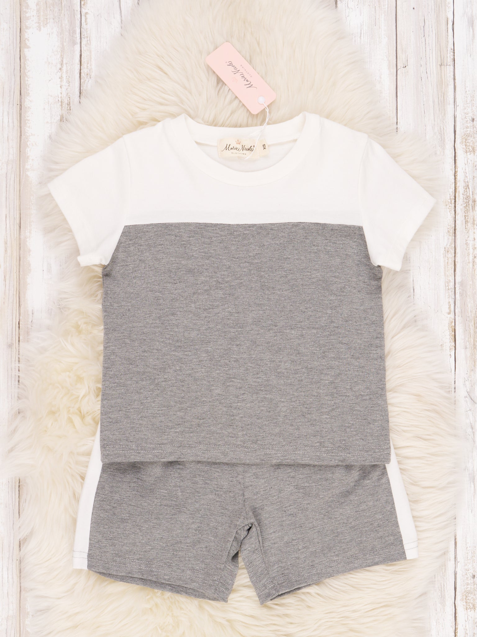 Grey Colorblock Outfit - Marie Nicole Clothing
