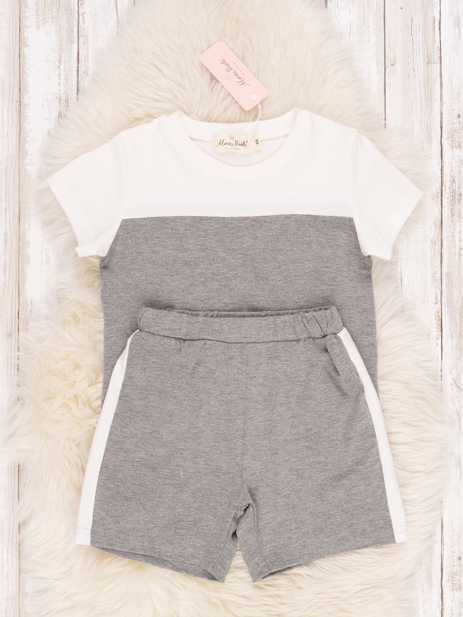 Grey Colorblock Outfit - Marie Nicole Clothing