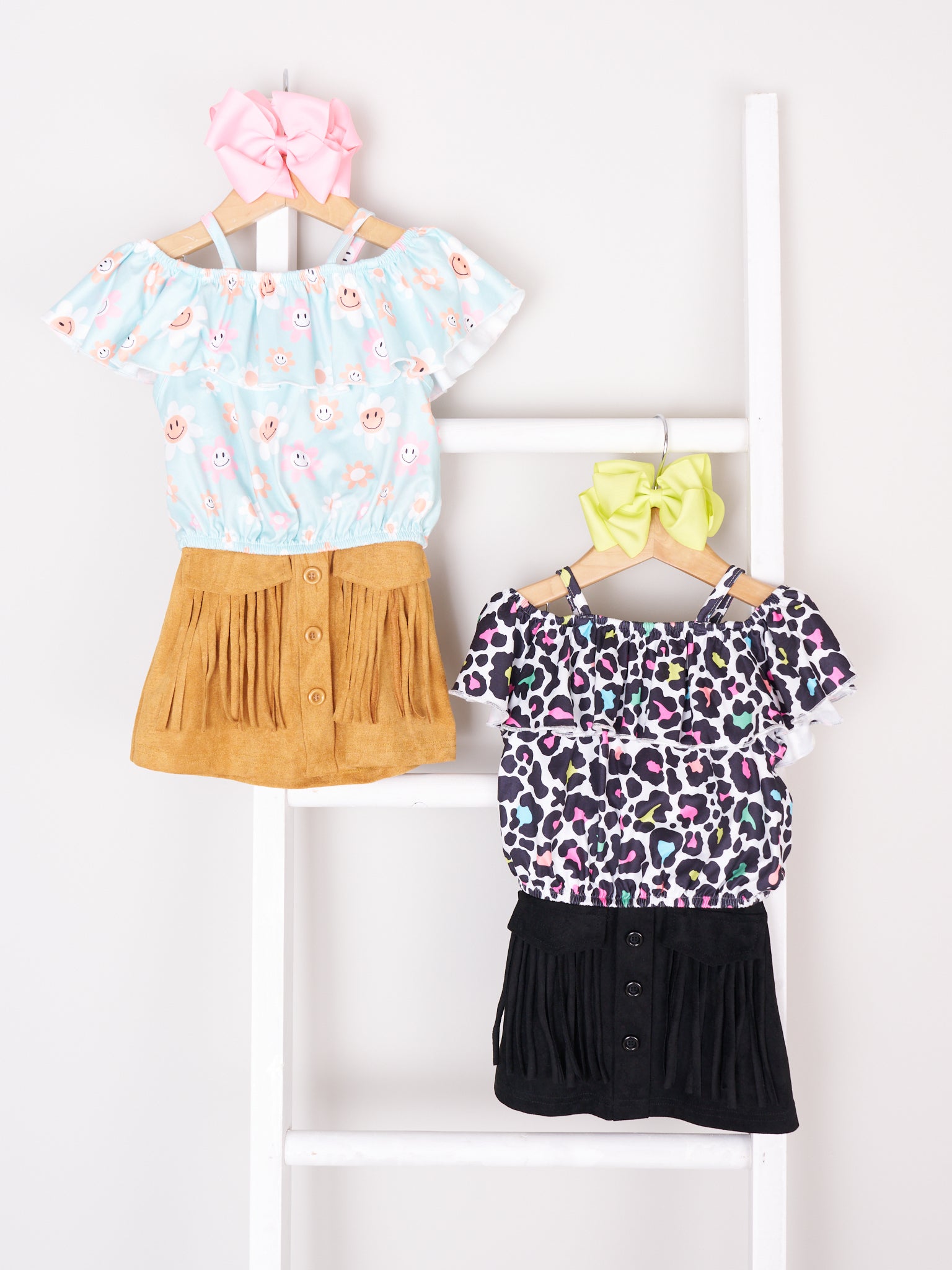 Ruffle Off - The - Shoulder Skirt Outfit - Marie Nicole Clothing