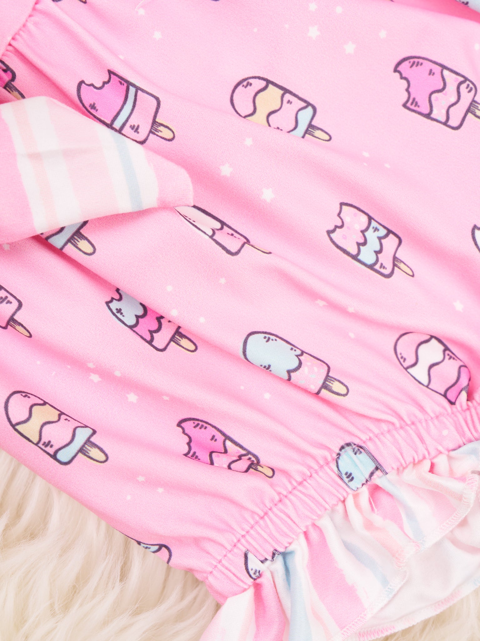 Pink Popsicle Ruffle Romper - Marie Nicole Clothing