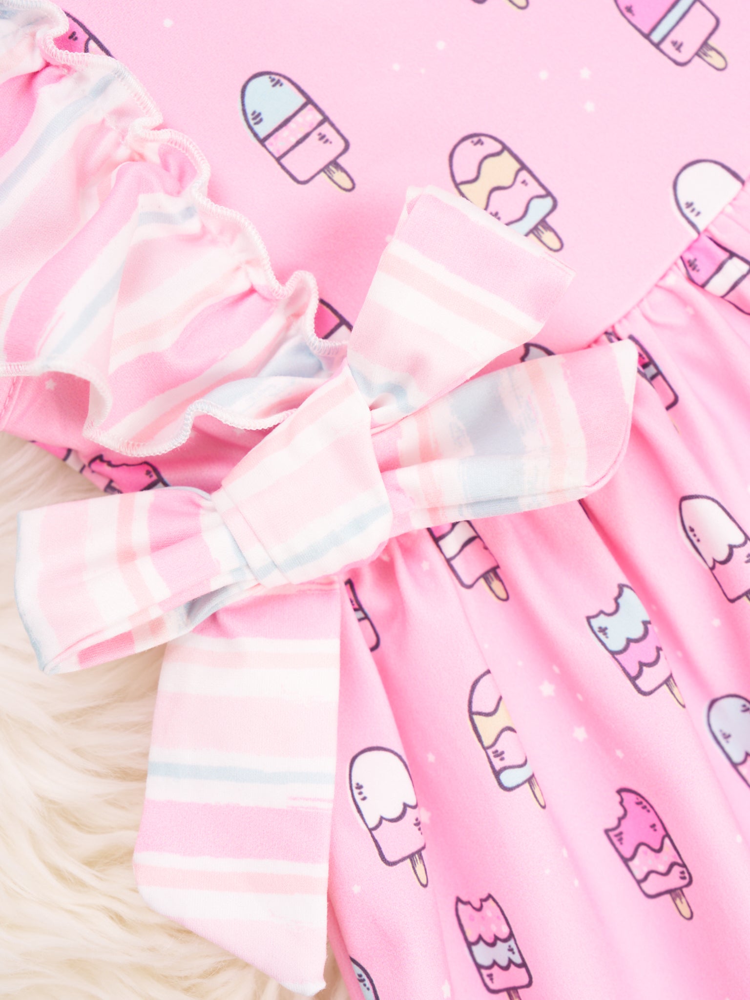 Pink Popsicle Ruffle Dress - Marie Nicole Clothing
