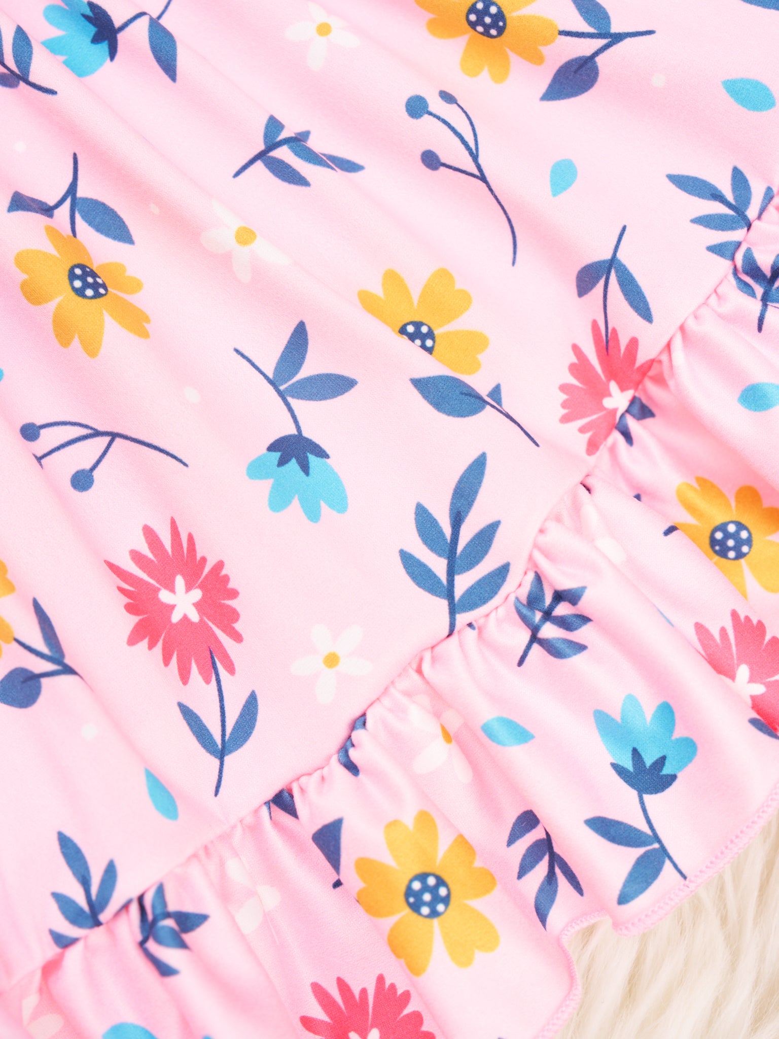 Floral Tank Bow Ruffle Outfit - Marie Nicole Clothing