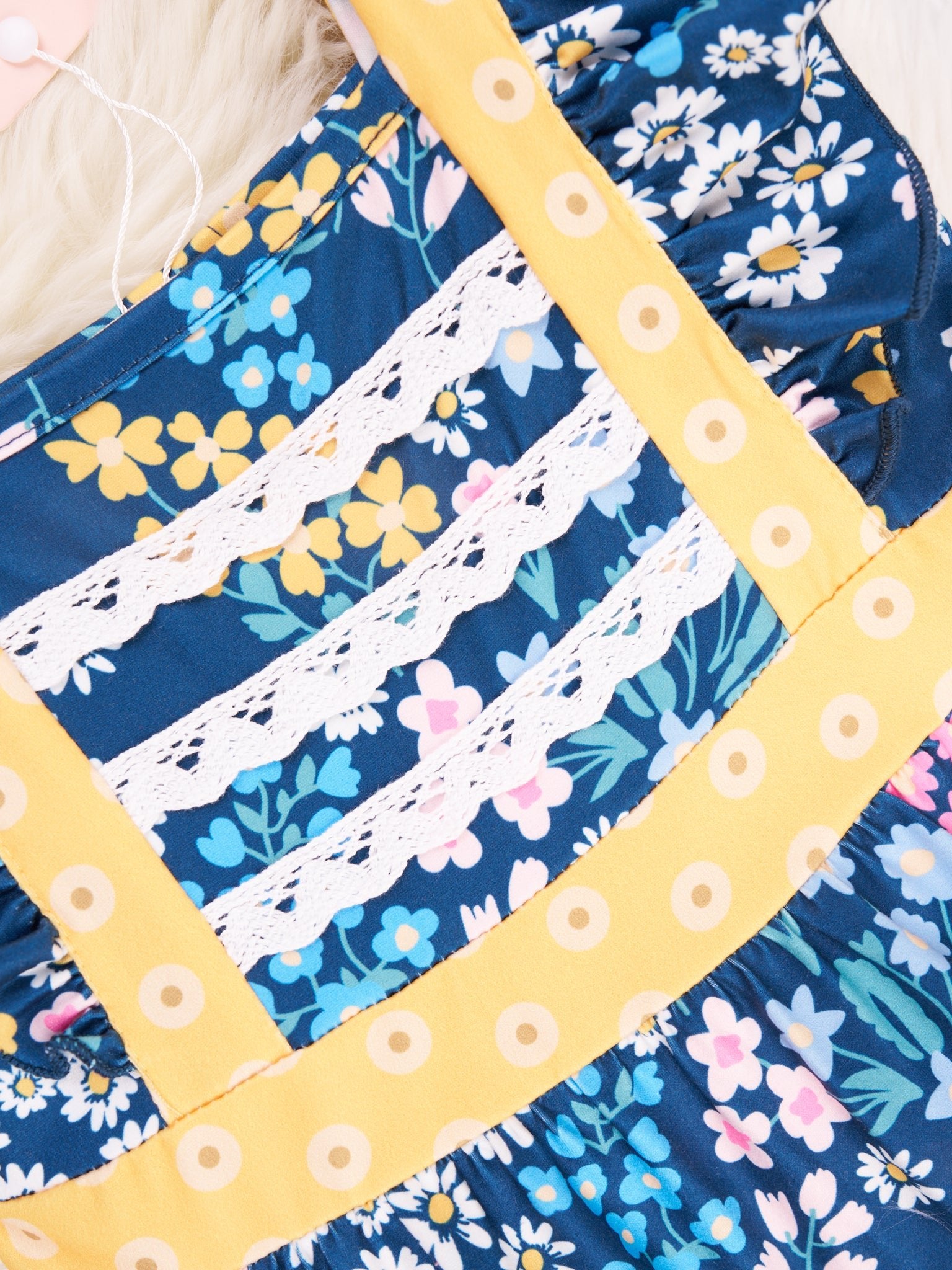 Ditsy Daisy Ruffle Dress - Marie Nicole Clothing