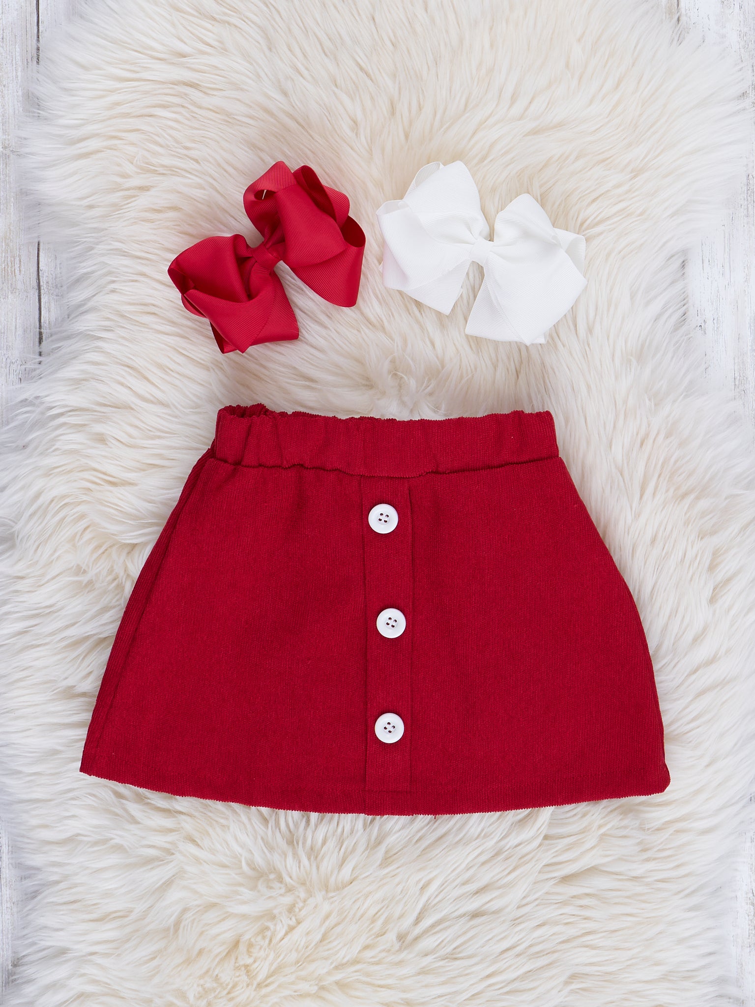 Tan & Red Friendly Reindeer Ruffle Outfit w/ Skirt - Marie Nicole Clothing