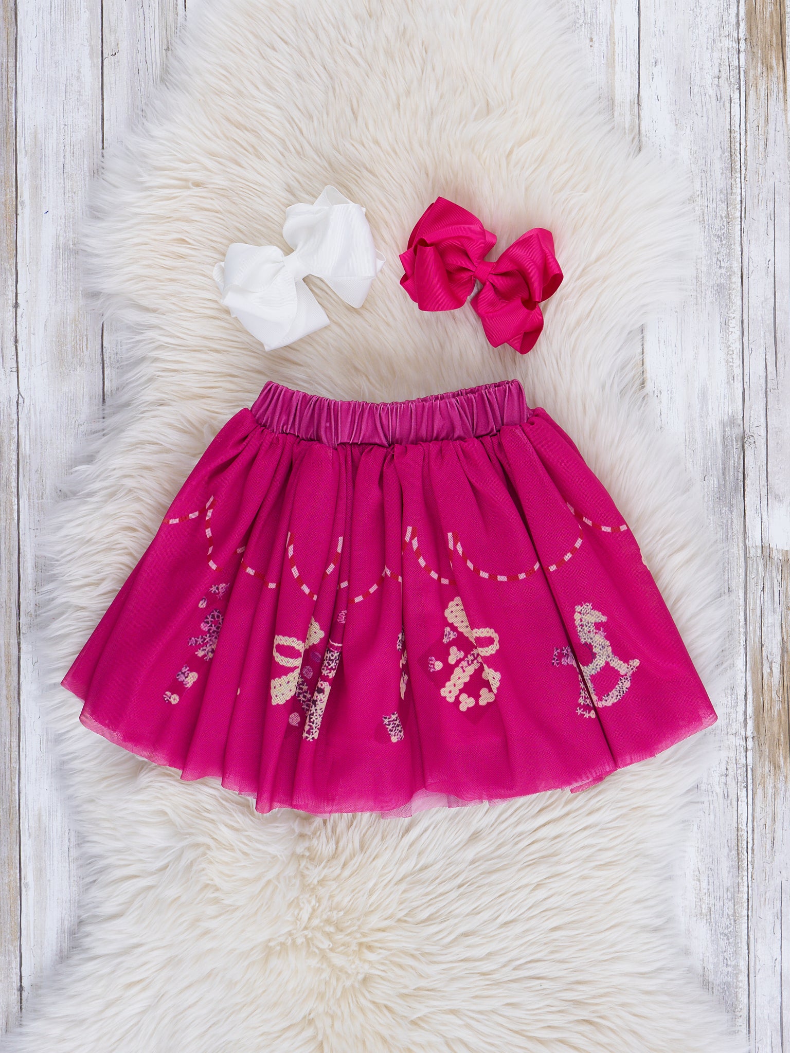 Aqua & Magenta Snowman Outfit w/ Skirt - Marie Nicole Clothing