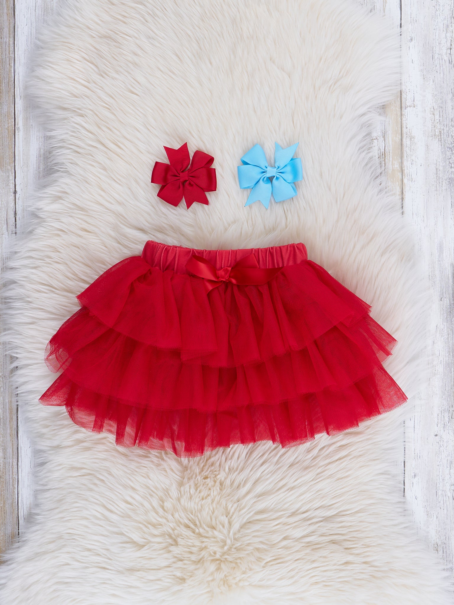 Holiday Time Romper Outfit w/ Tulle Skirt - Marie Nicole Clothing