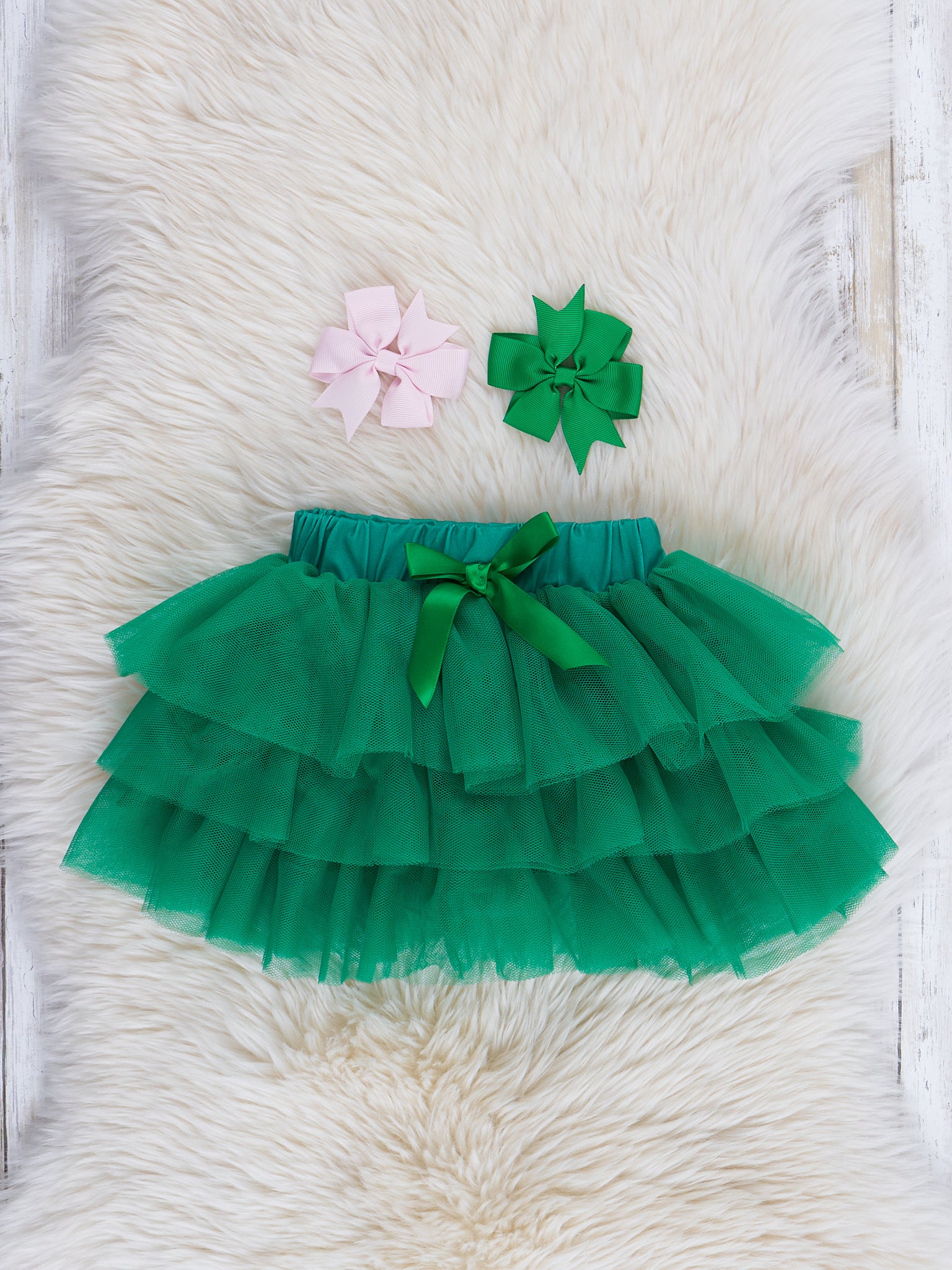 Holiday Time Romper Outfit w/ Tulle Skirt - Marie Nicole Clothing
