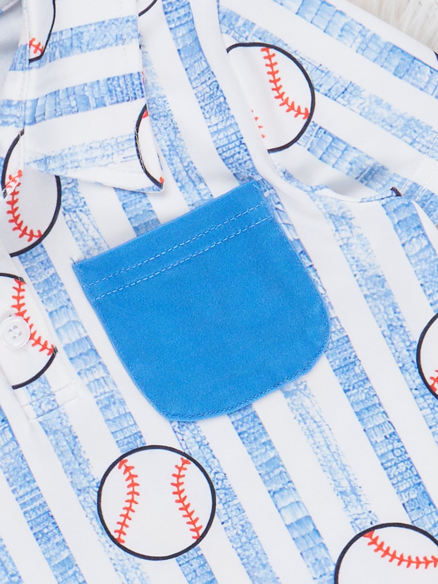 Little Striped Baseball Pocket Polo - Marie Nicole Clothing