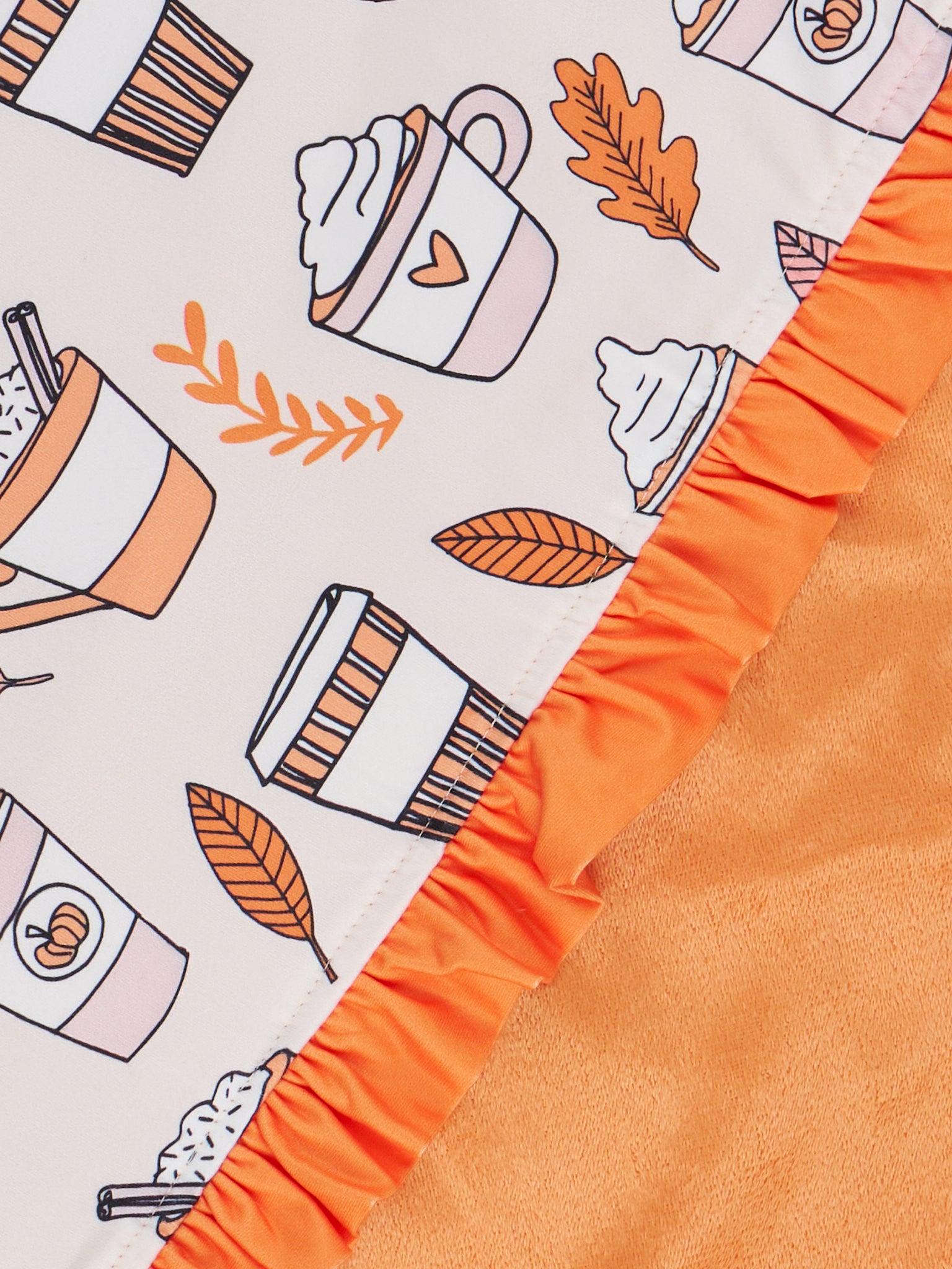 Sweet Maple & Cider Ruffle Minky Blanket - Marie Nicole Clothing