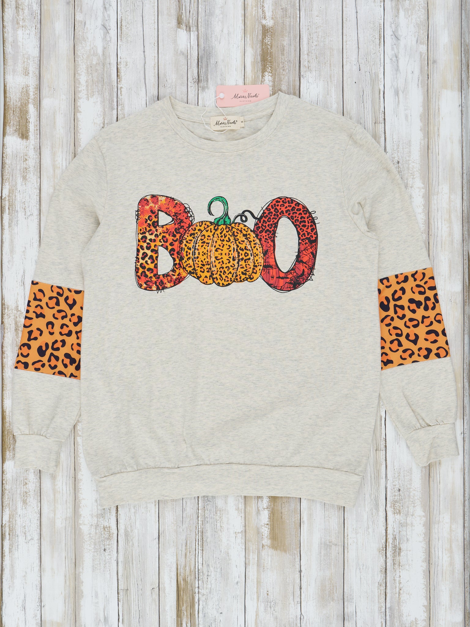 Mom & Me Leopard "Boo" Crewneck - Marie Nicole Clothing