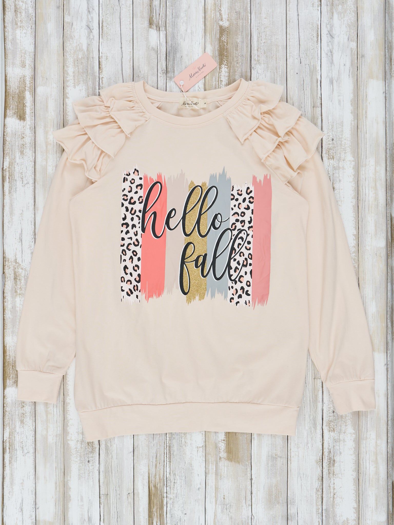 Mom & Me "Hello Fall" Ruffle Shirt - Marie Nicole Clothing