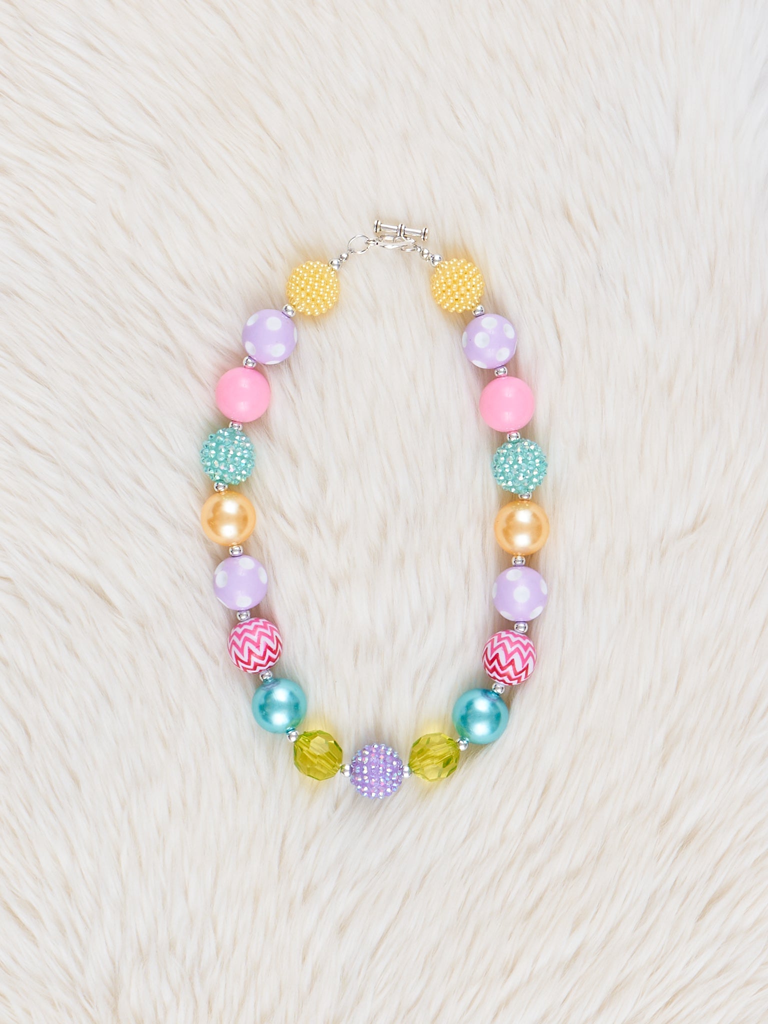 Purple Spring Bubblegum Necklace - Marie Nicole Clothing