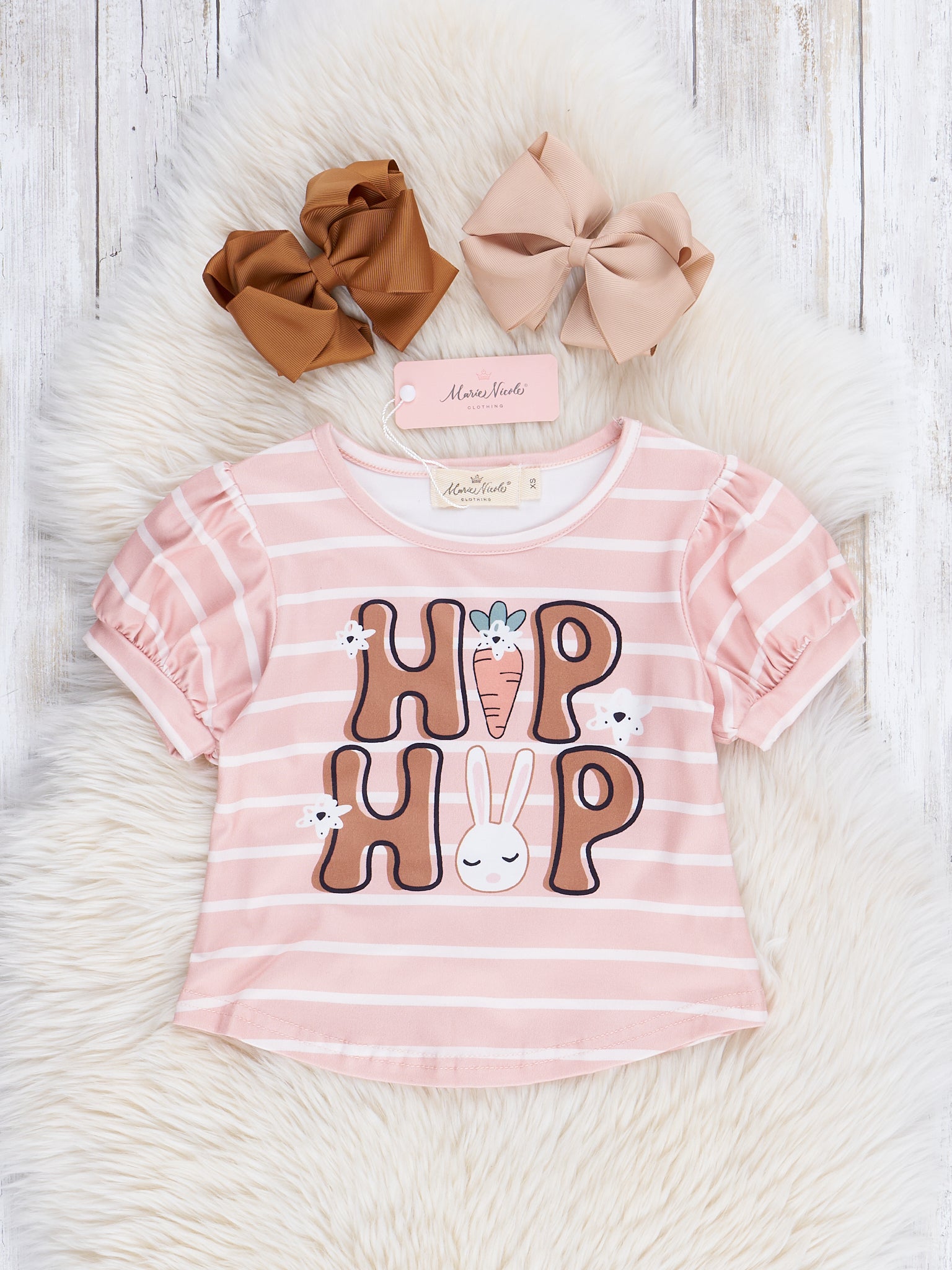 Striped "Hip Hop" Top & Bunny Skirt Outfit - Marie Nicole Clothing