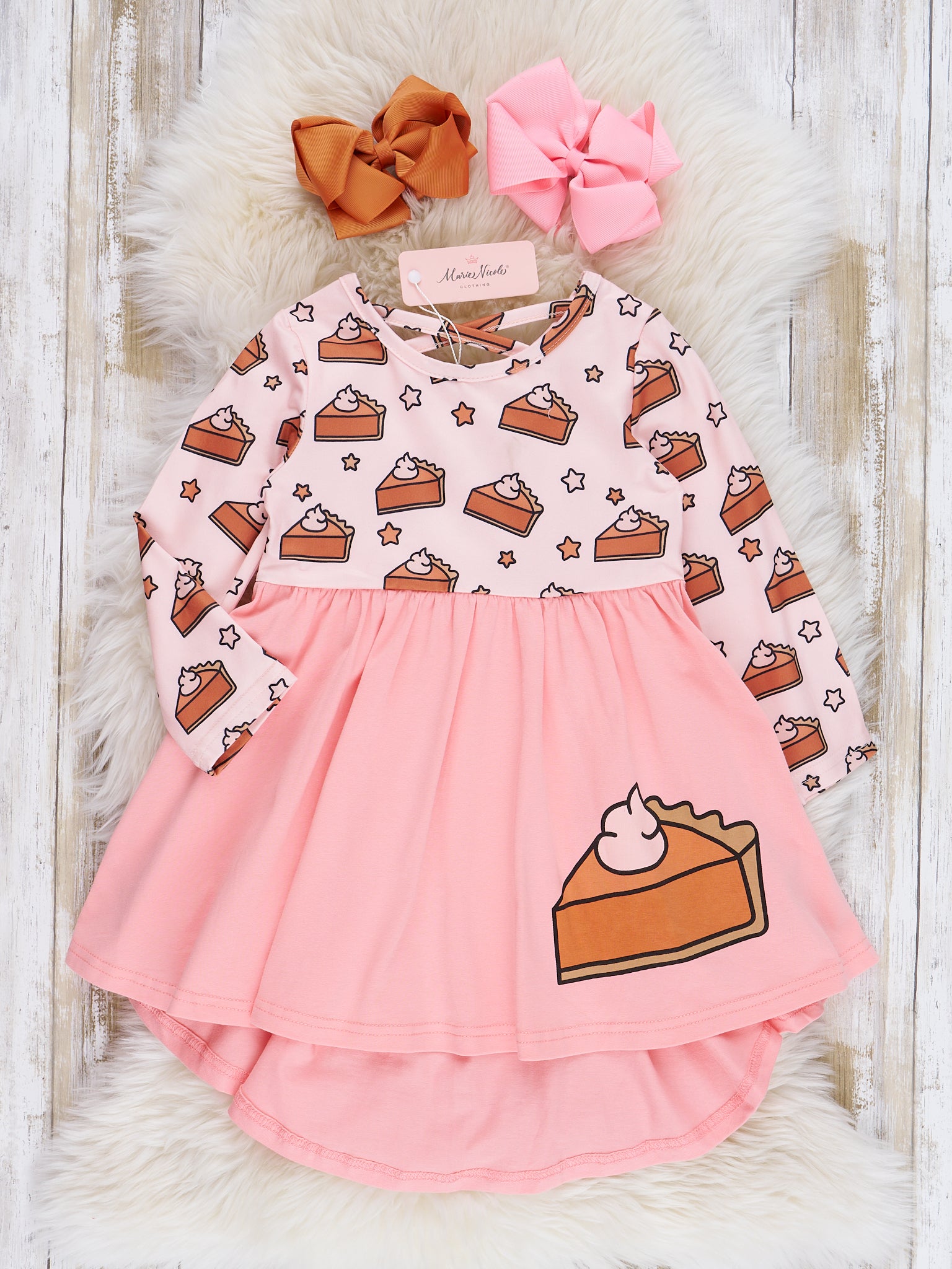 Sweet Pumpkin Pie Hi - Low Dress - Marie Nicole Clothing