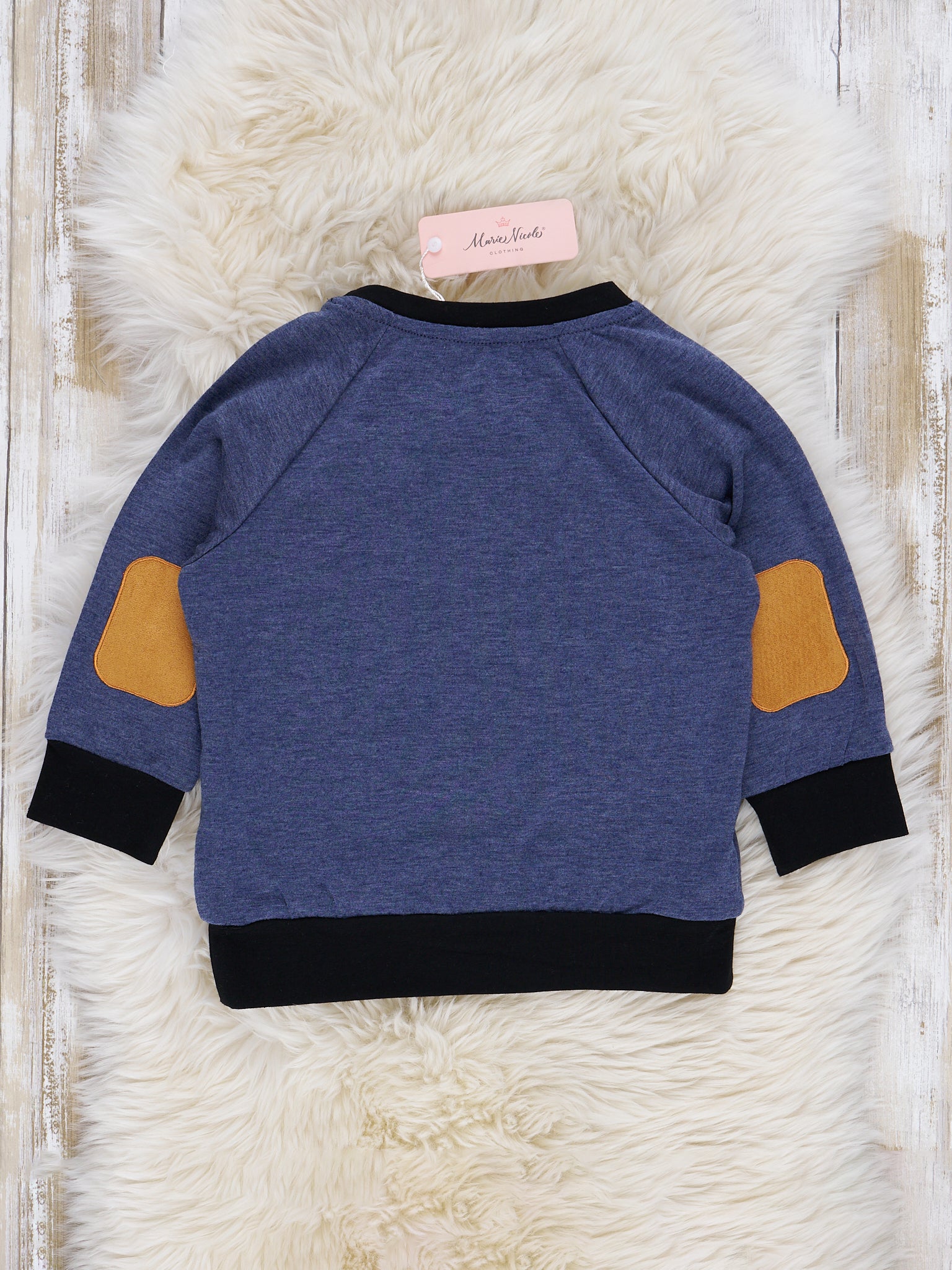 Navy Football Turkey Raglan Crew Neck - Marie Nicole Clothing