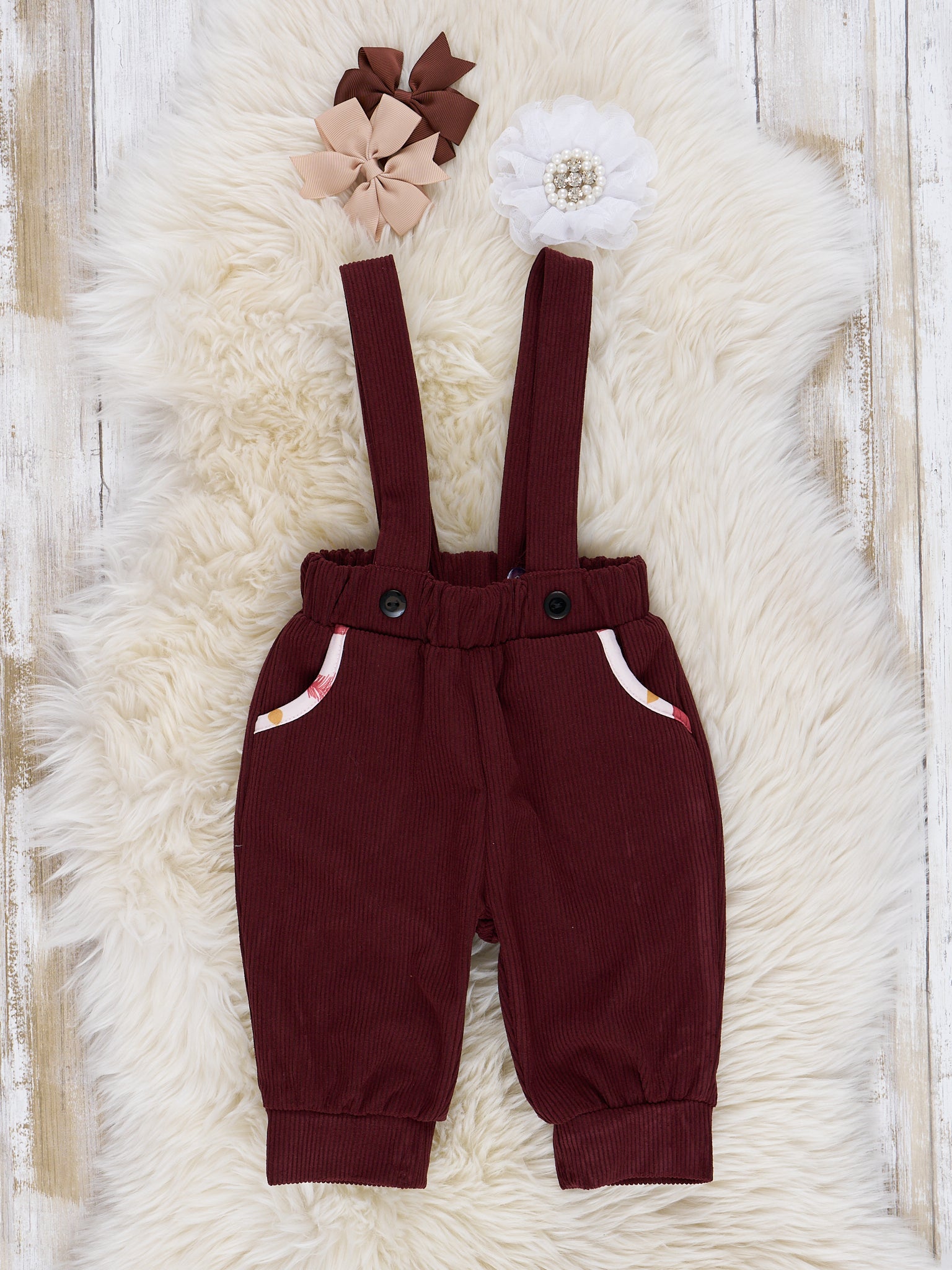 Autumn Ruffle Overall Set - Marie Nicole Clothing