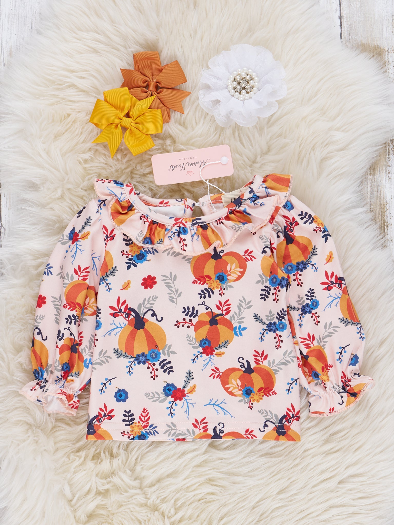 Autumn Ruffle Overall Set - Marie Nicole Clothing