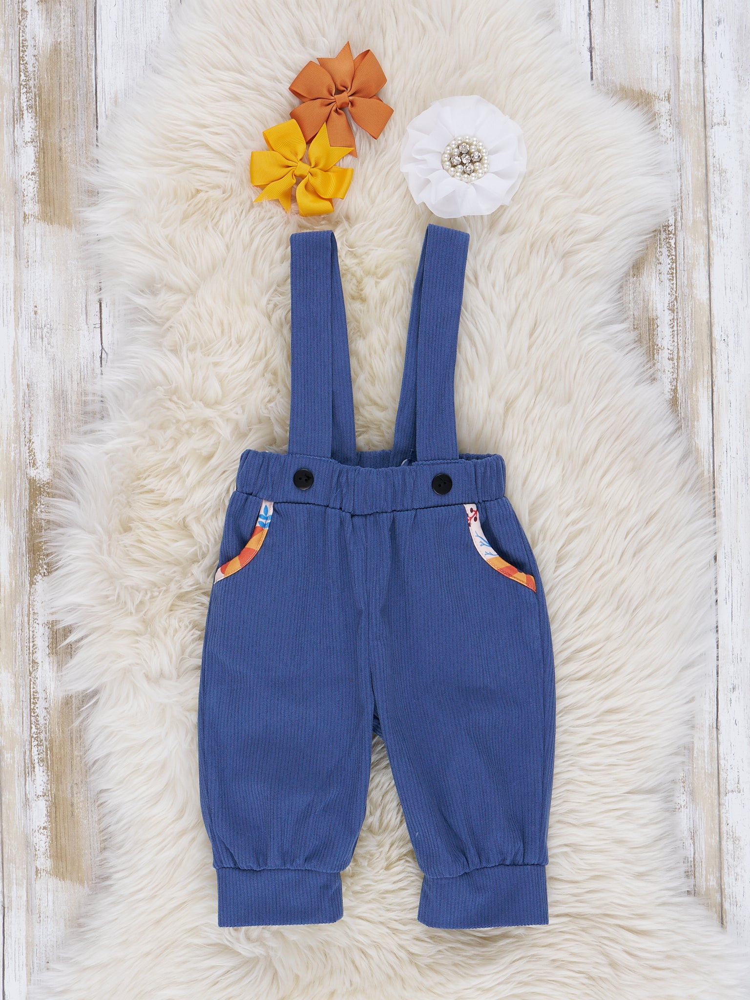 Autumn Ruffle Overall Set - Marie Nicole Clothing